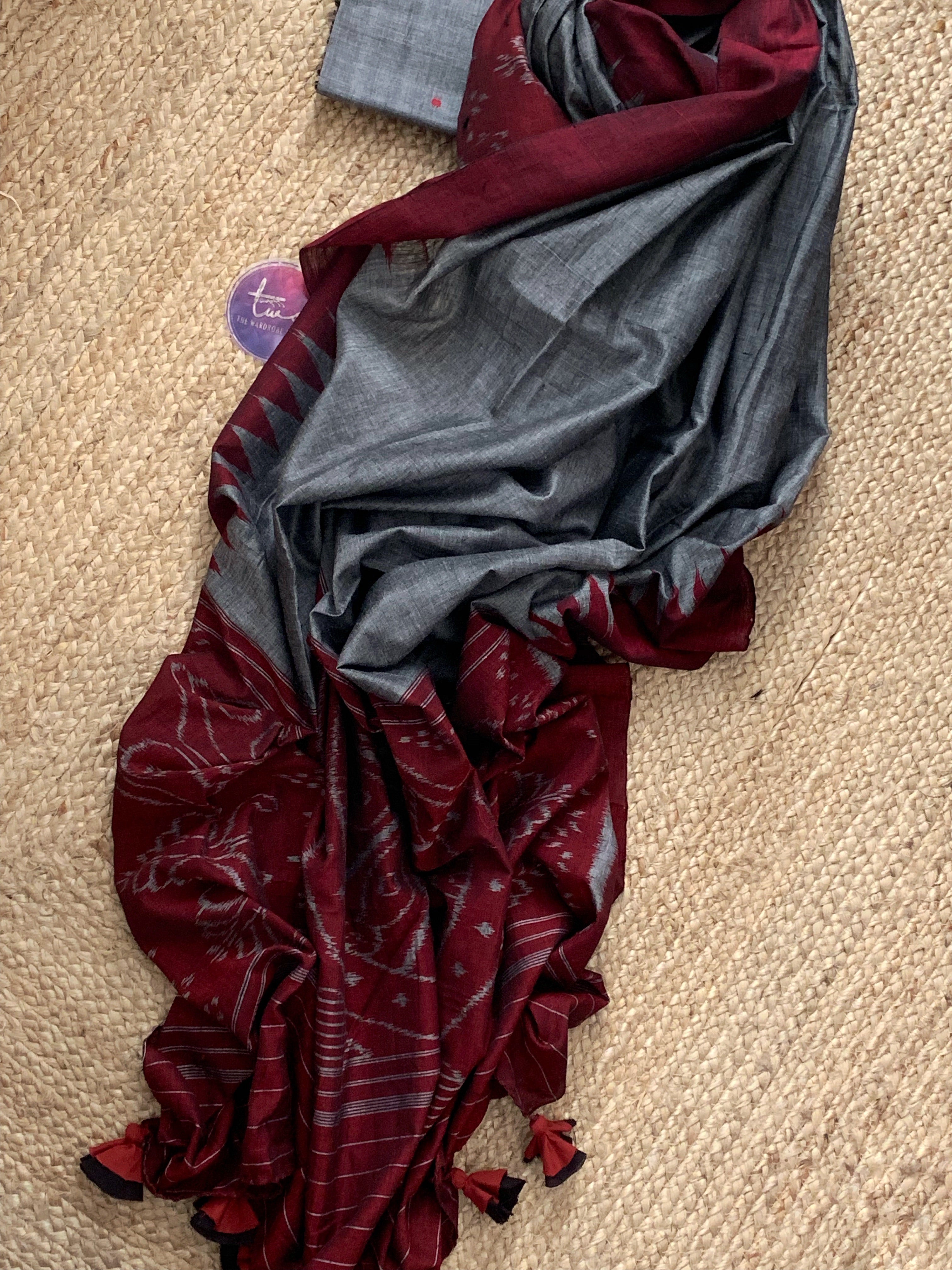 Handwoven Nuapatna Kurta Dupatta Set