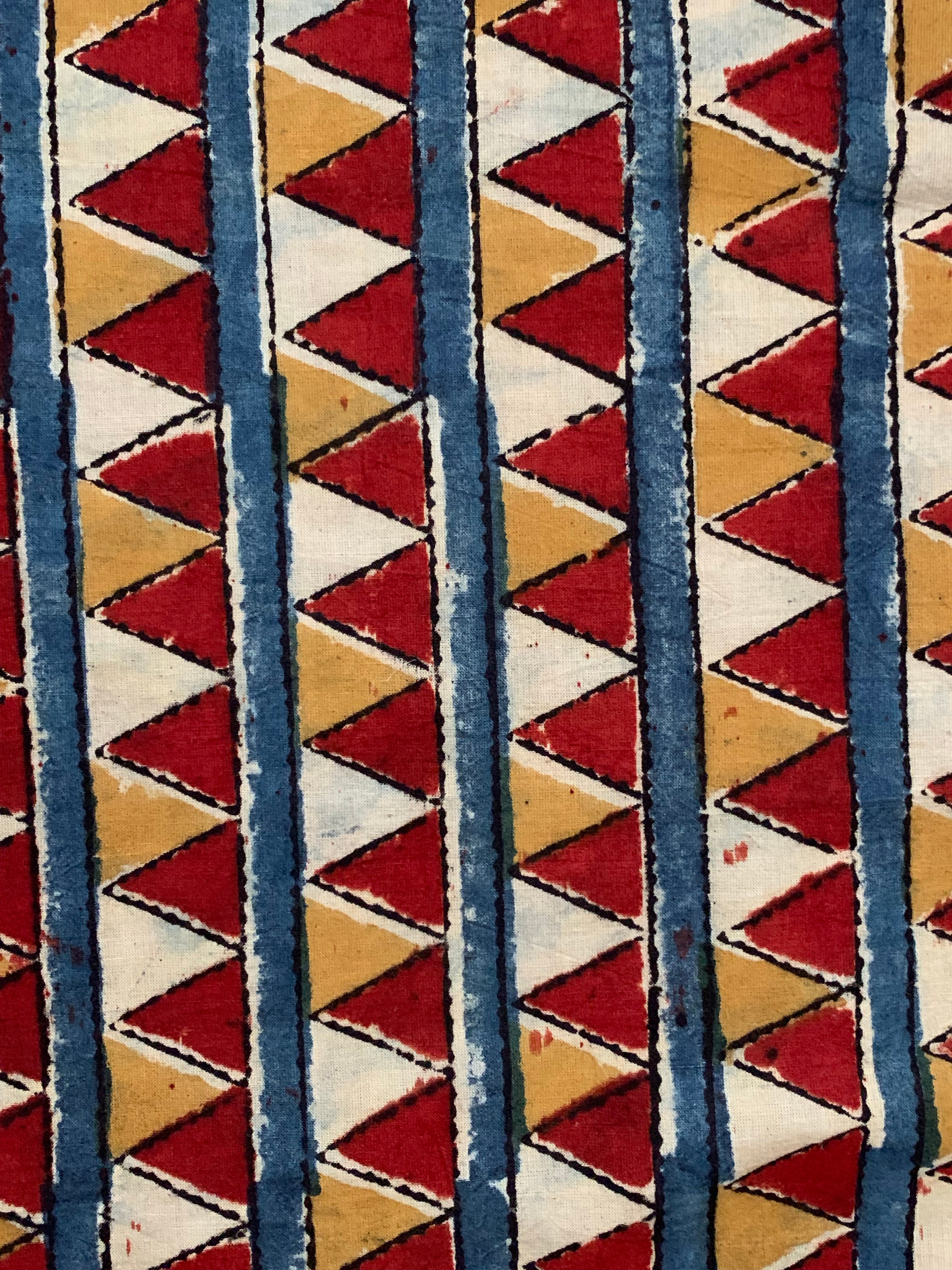 Handblock Kalamkari Cotton Mul Dupatta Suit