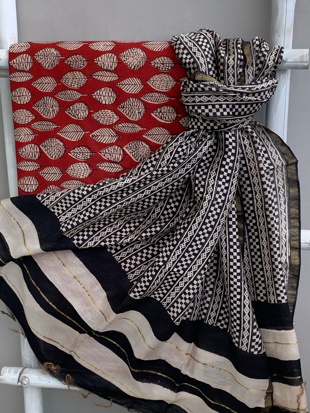 Handcrafted Cotton Chanderi Suit