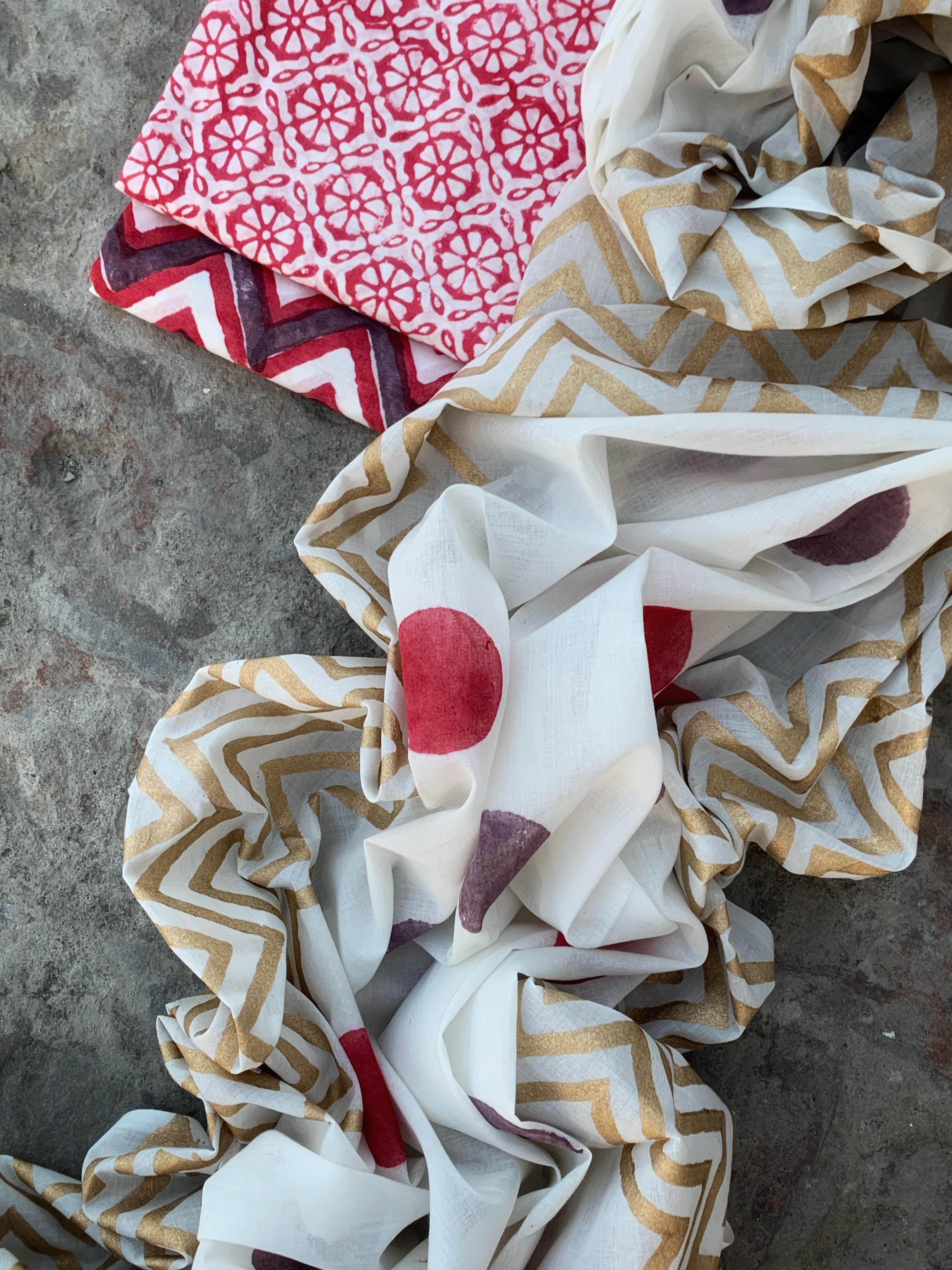 Handcrafted Cotton Kurta Dupatta set