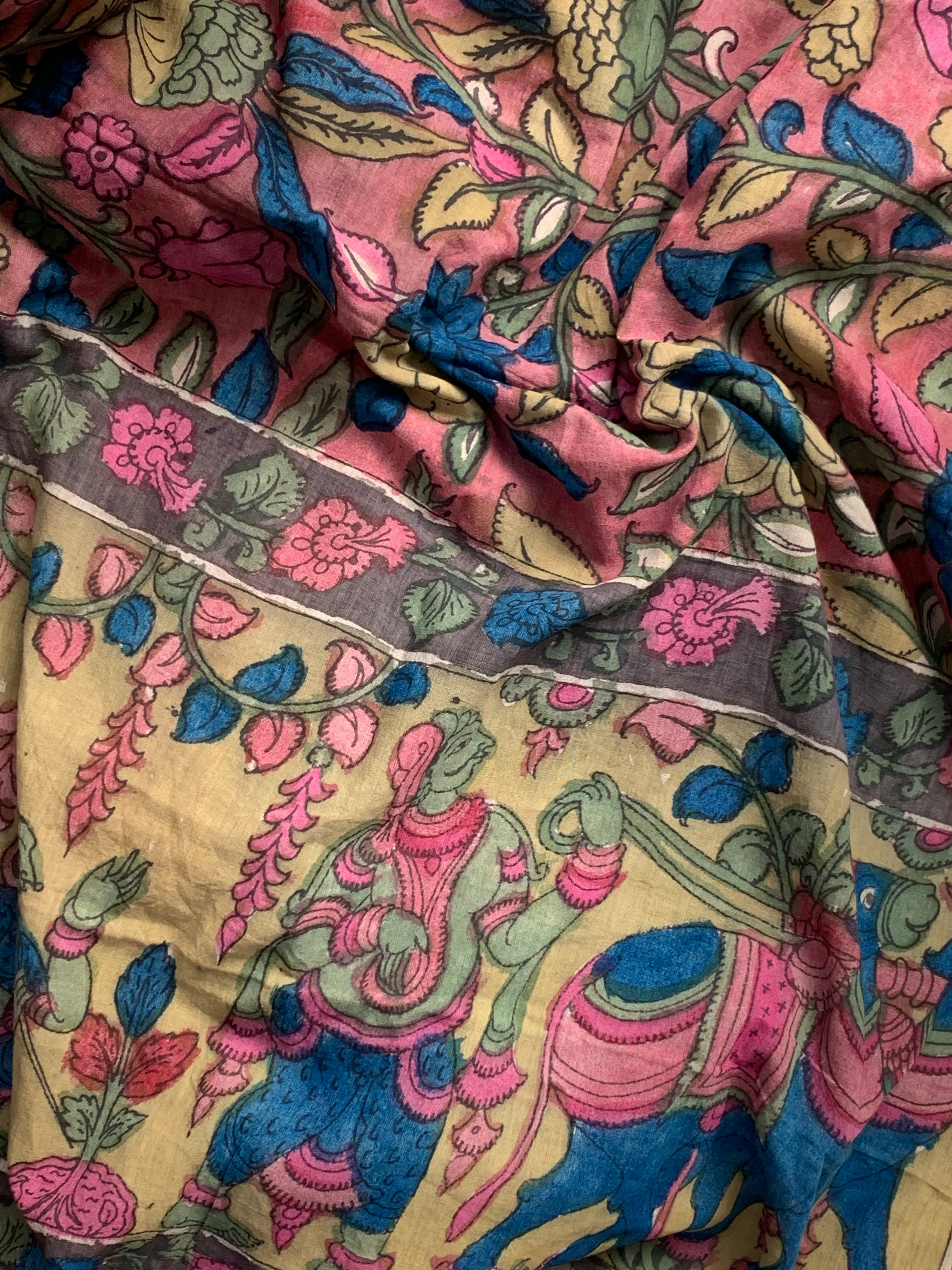 Handcrafted Kalamkari Kurta Dupatta Set