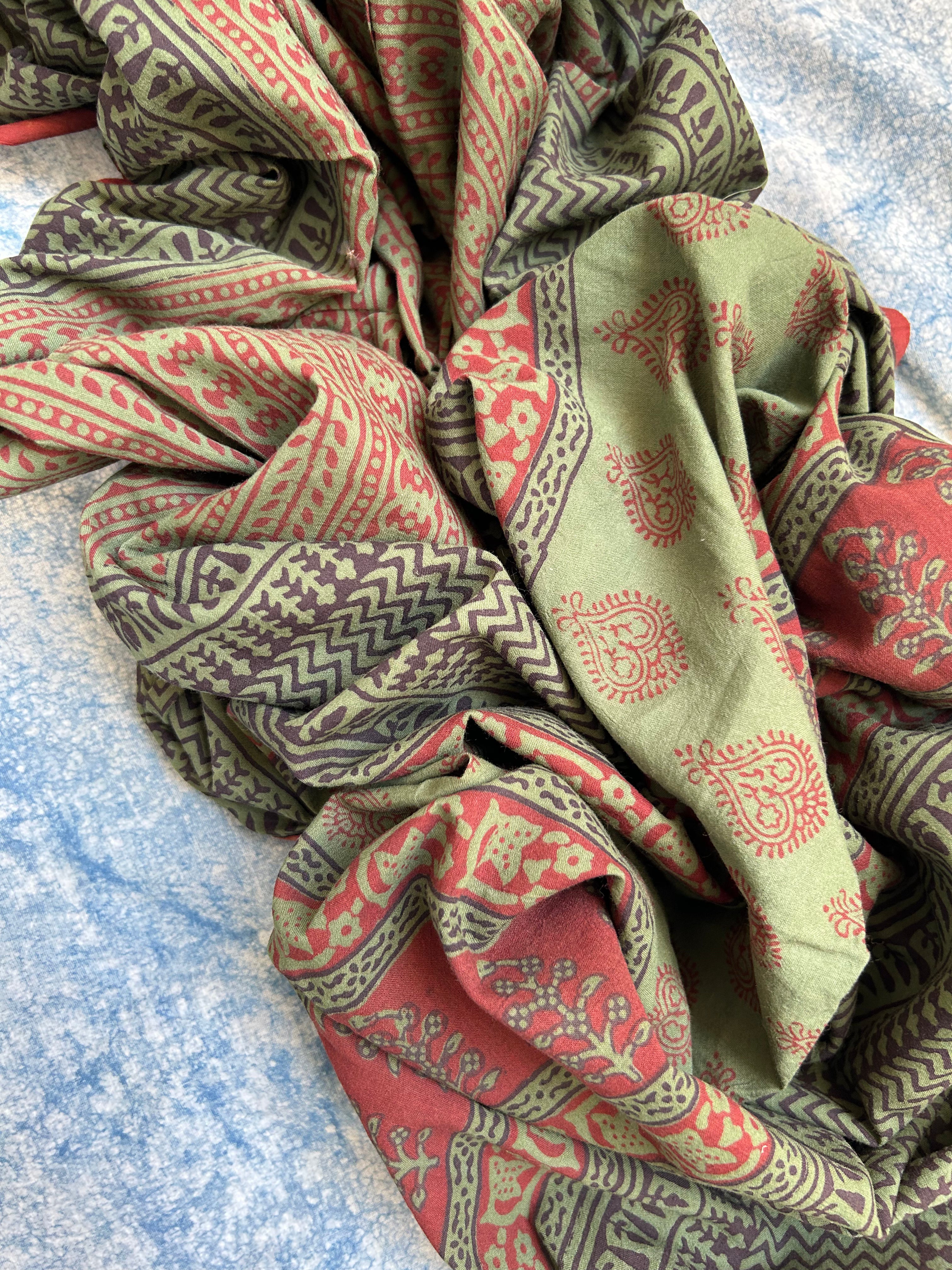 Natural Dyed Bagh Block Print Cotton Suit