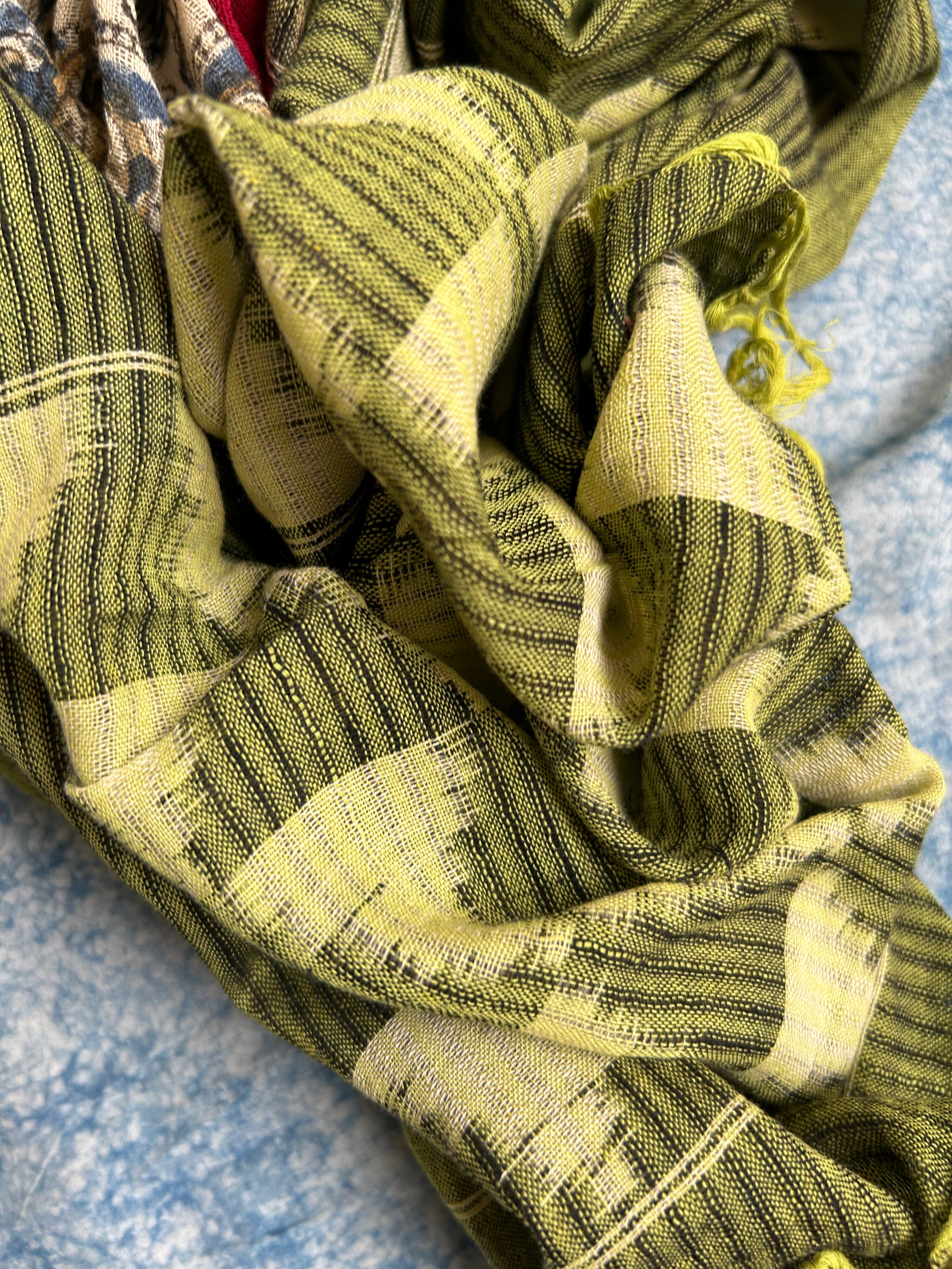 Handwoven Handcrafted Ikat Kalamkari Kurta Dupatta Set