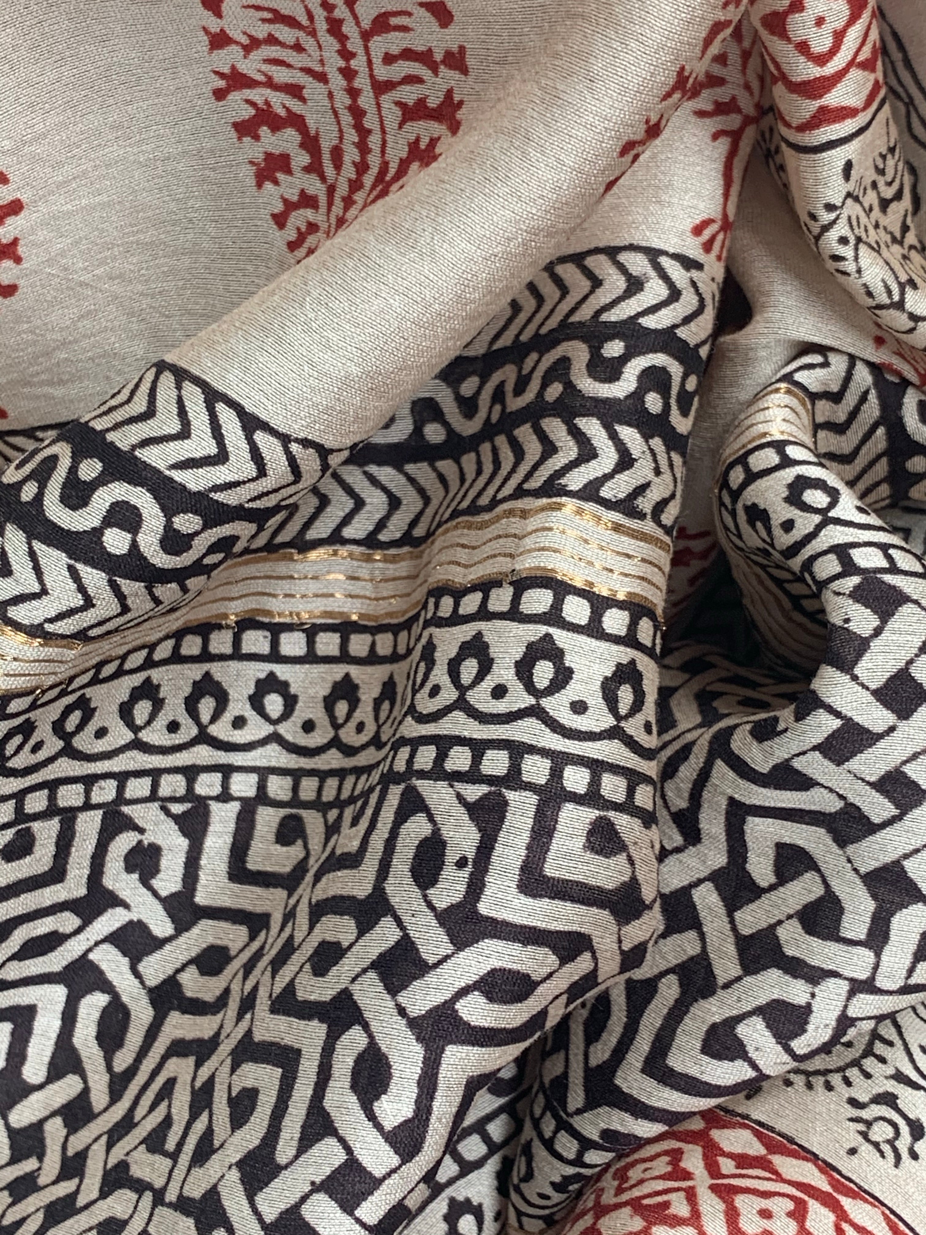 Handblock Chanderi Bagh Suit