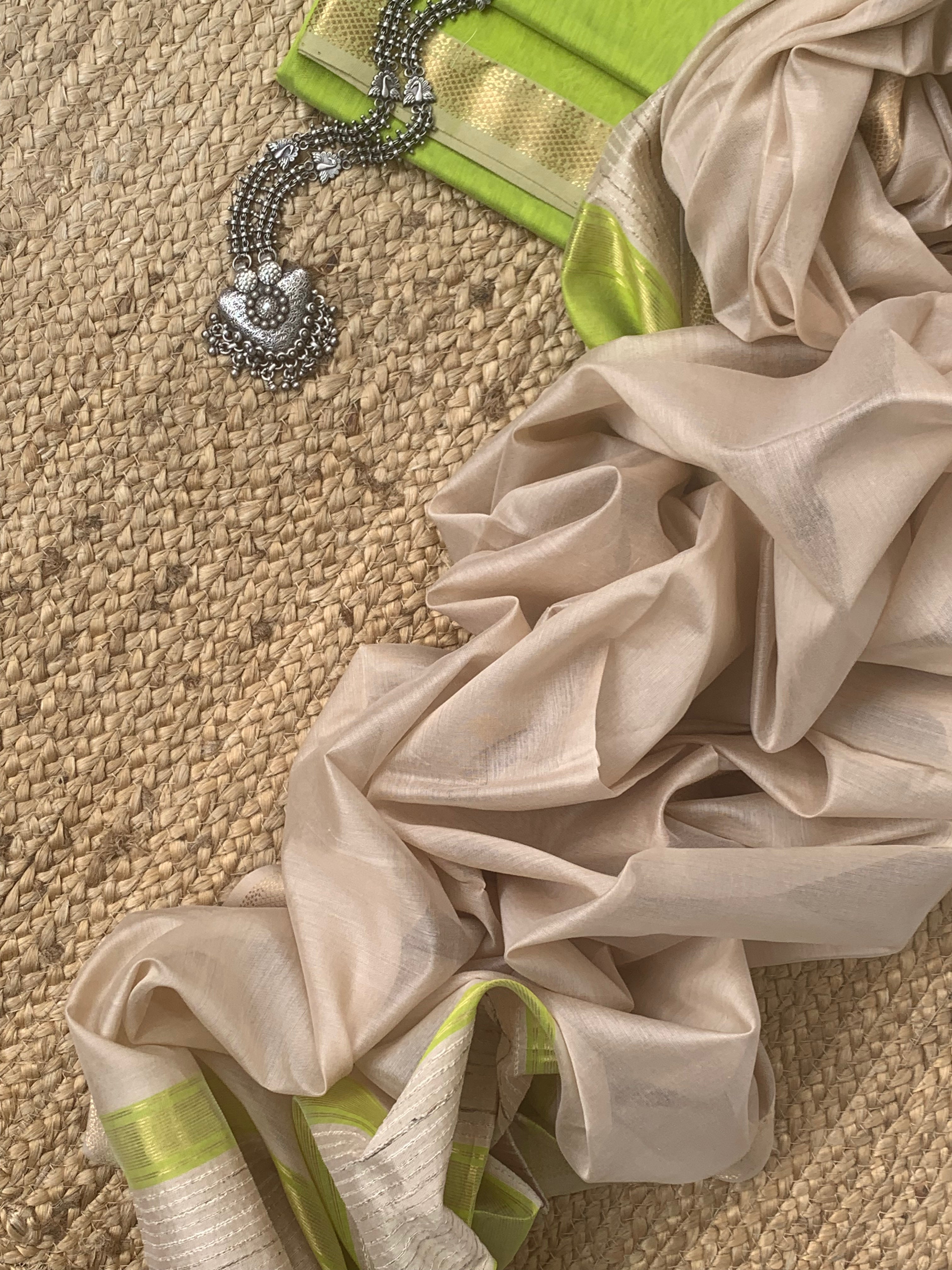 Handwoven Maheshwari Kurta dupatta set