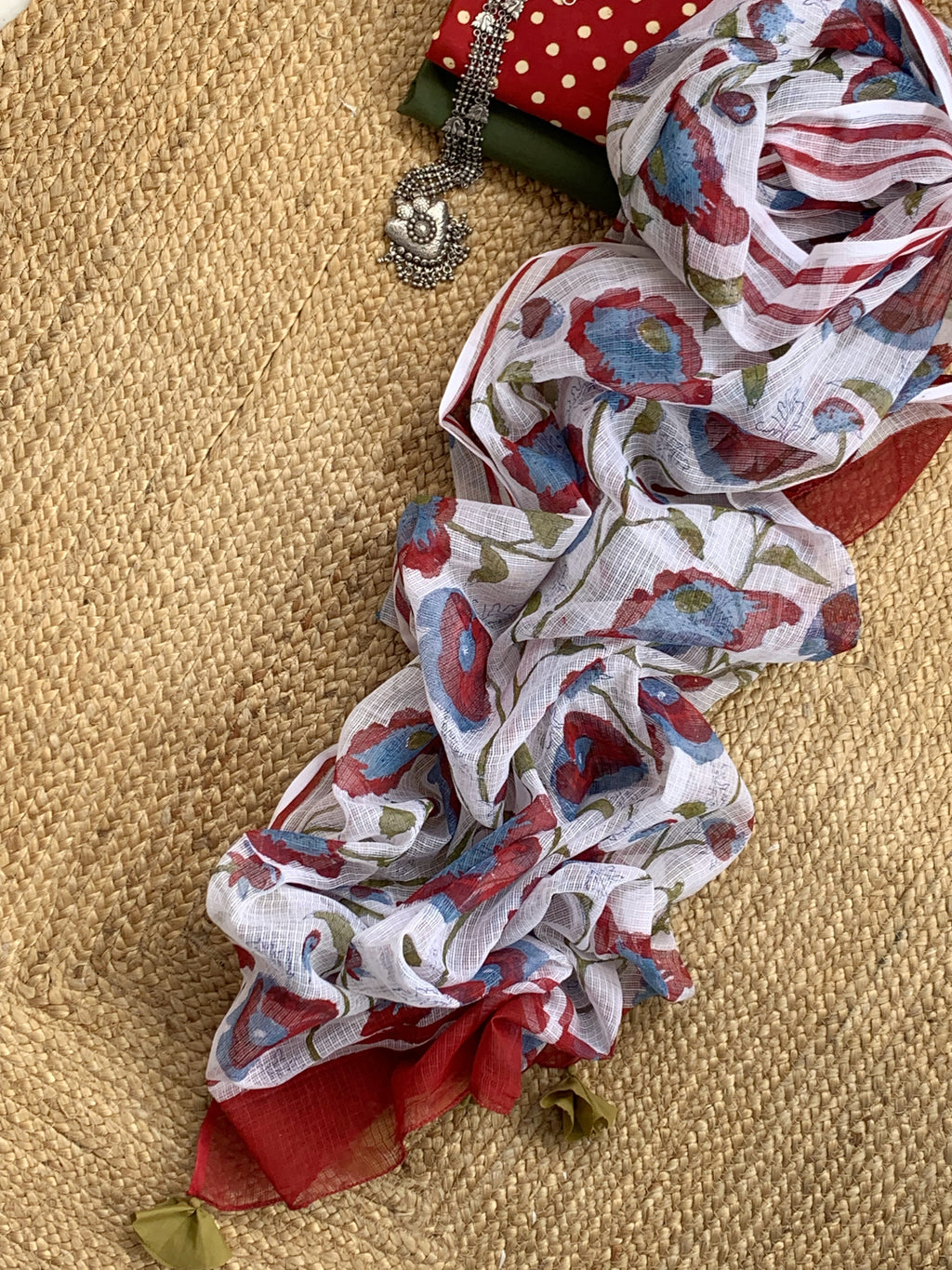Handcrafted Cotton Kota Dupatta Suit