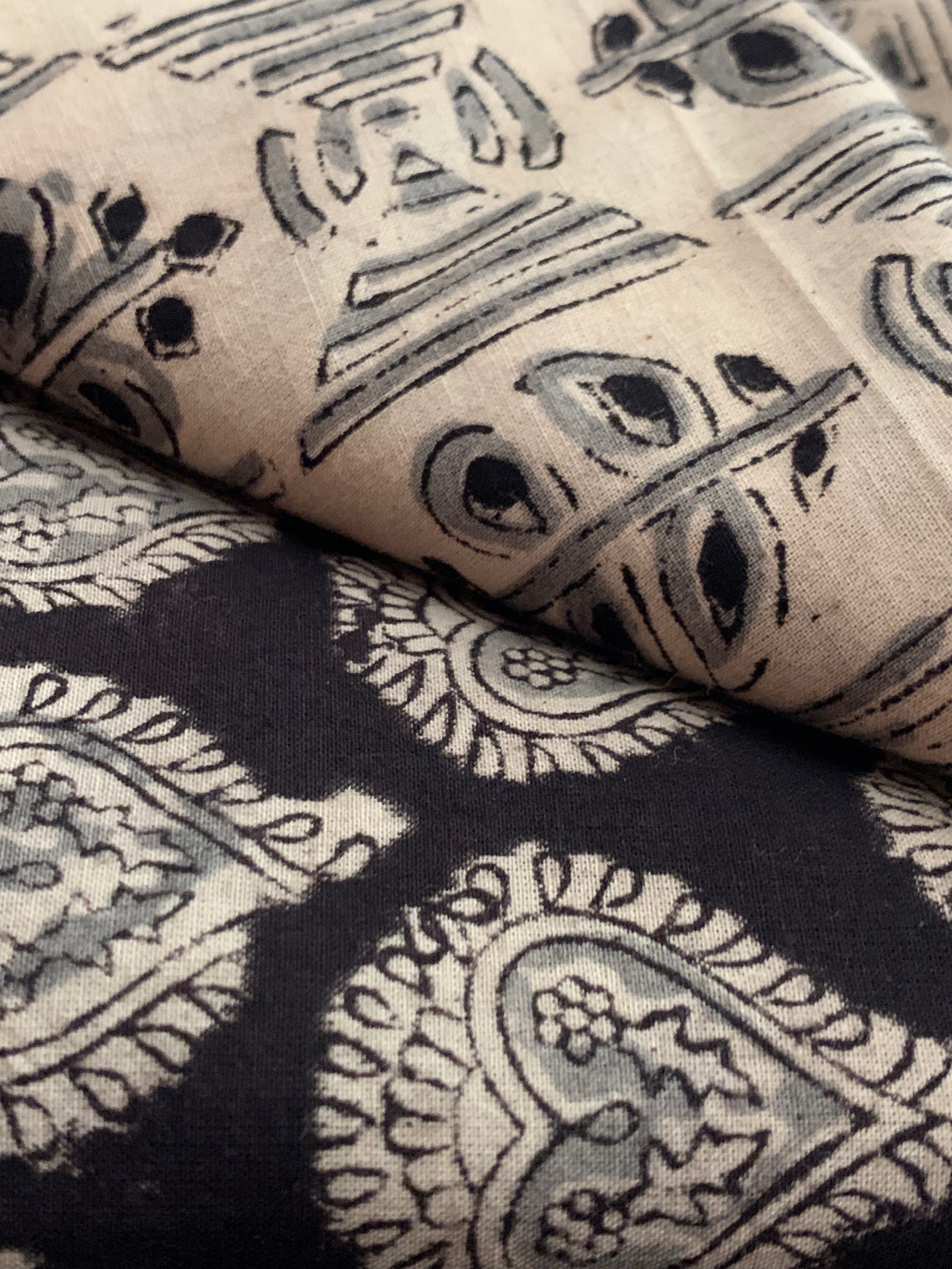 Hand Block Printed Kalamkari Natural Dyed Kurta Bottom Set