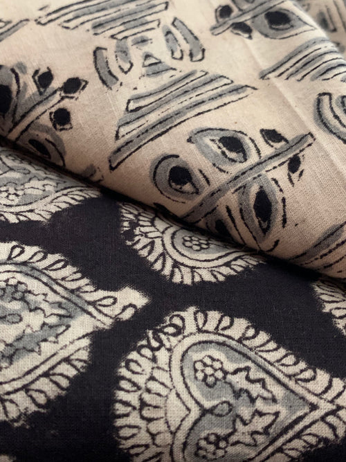 Hand Block Printed Kalamkari Natural Dyed Kurta Bottom Set