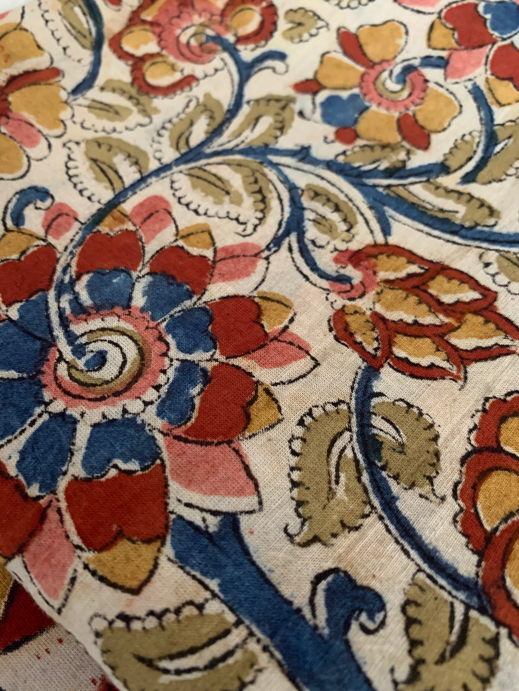 Hand Block Printed Kalamkari Natural Dyed Kurta Bottom Set