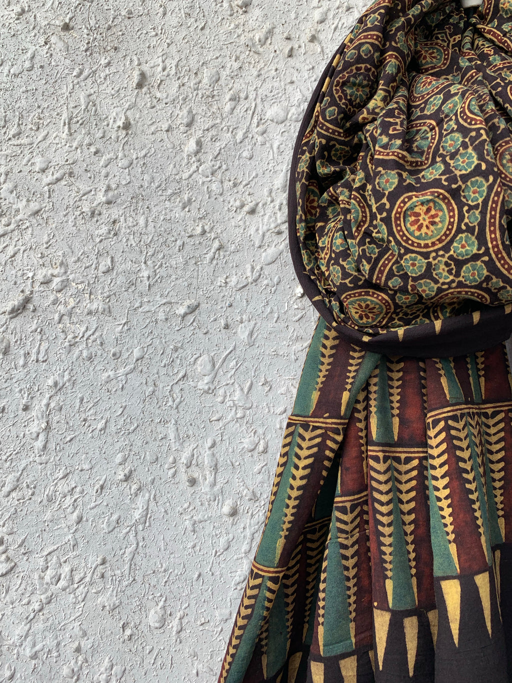 Handblock Ajrakh Dupatta