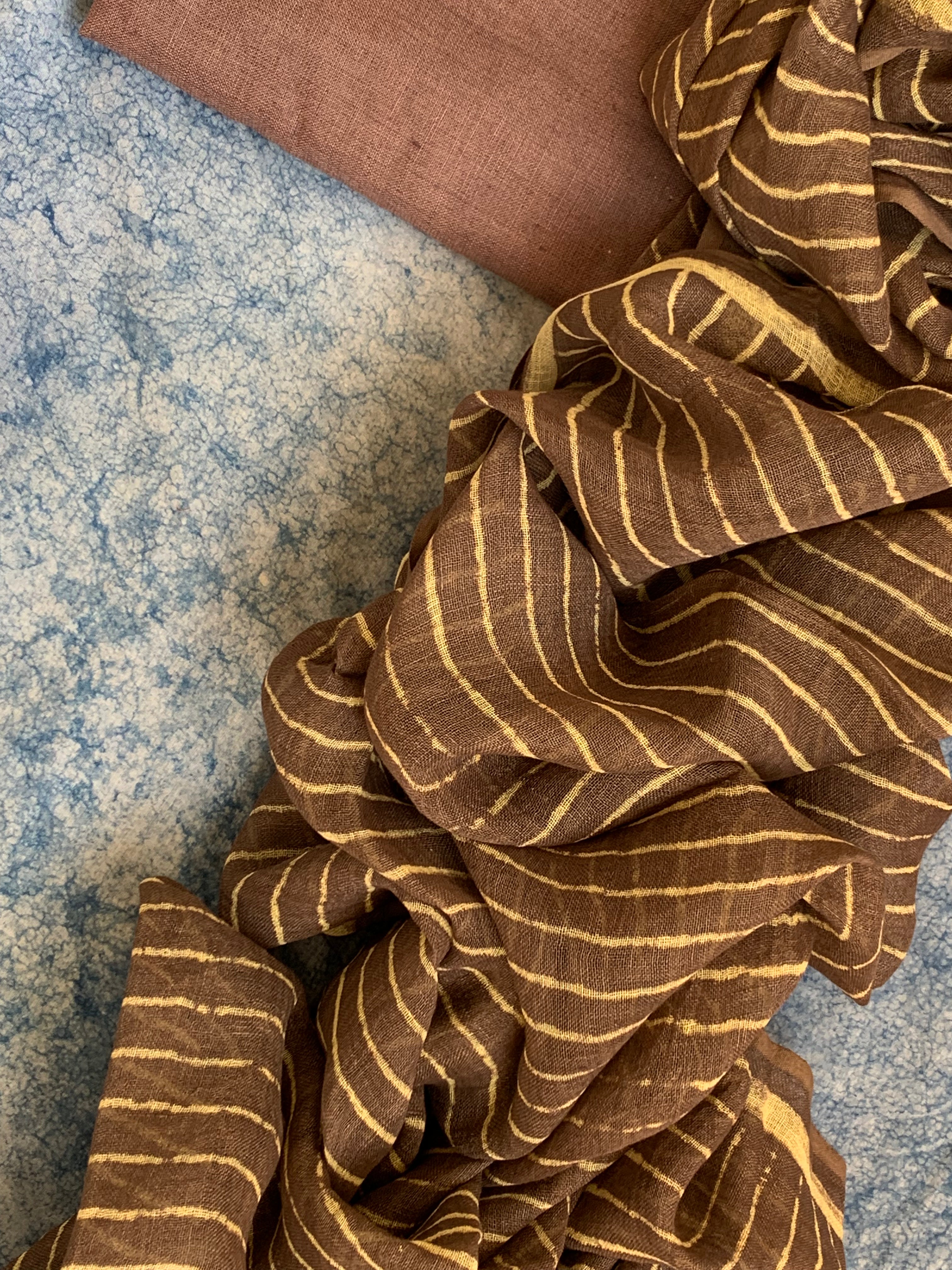 Handcrafted Linen Kurta Dupatta Set