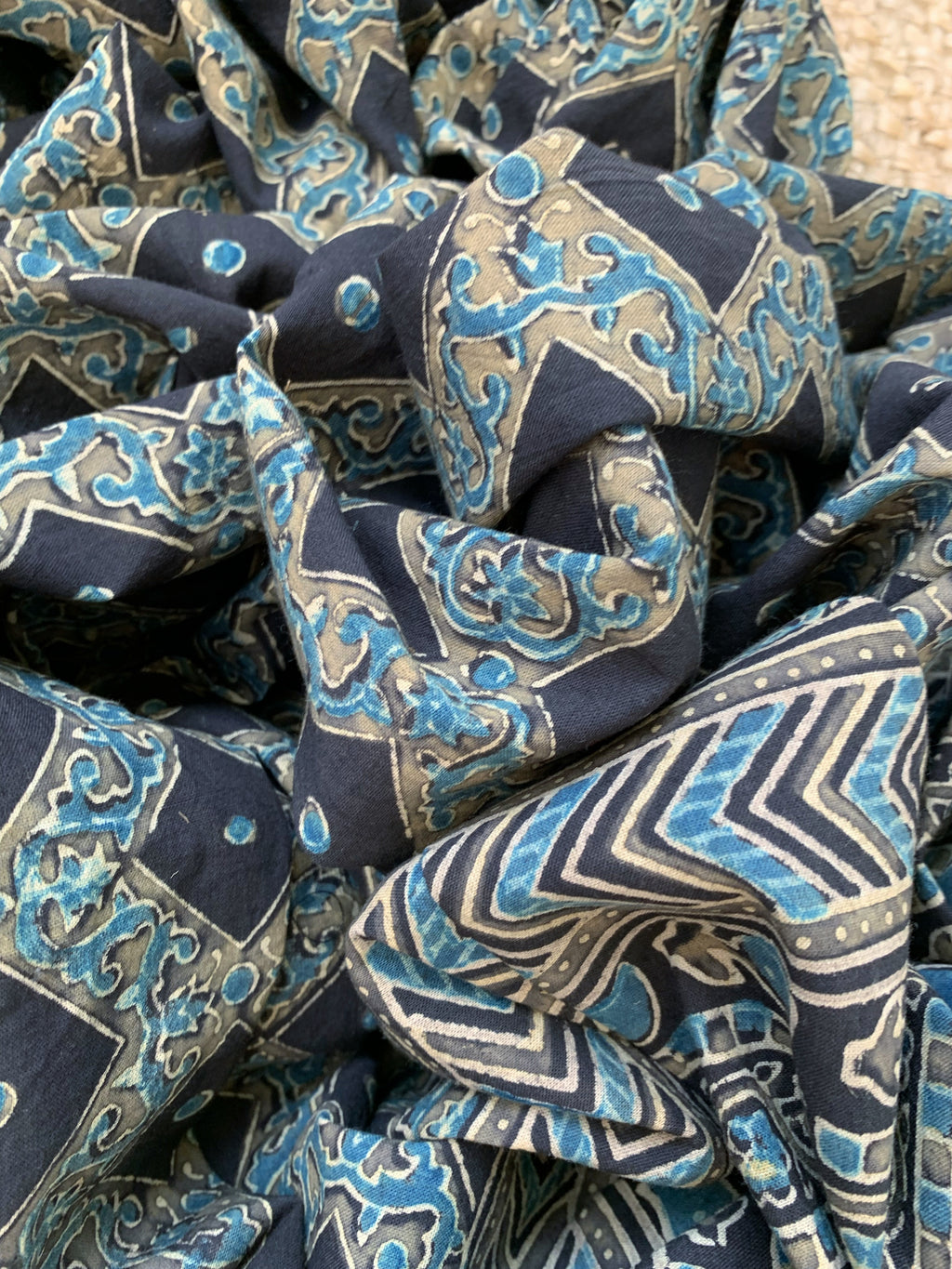 Handcrafted Bandhani Ajrakh Cotton Suit