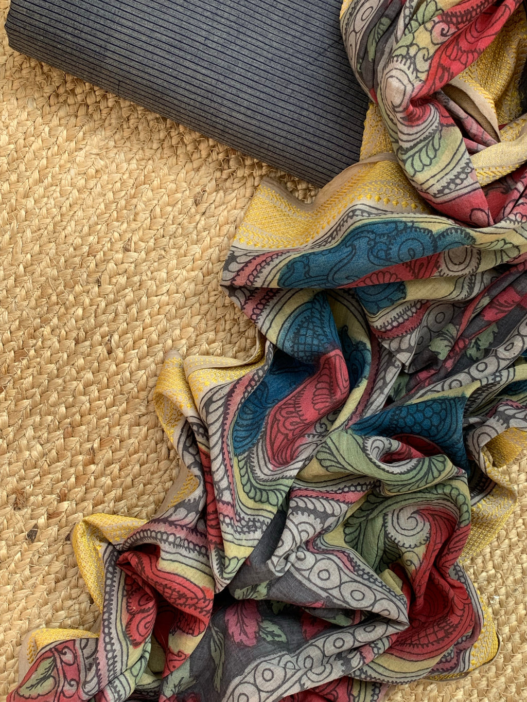 Handcrafted Kalamkari Kurta Dupatta Set