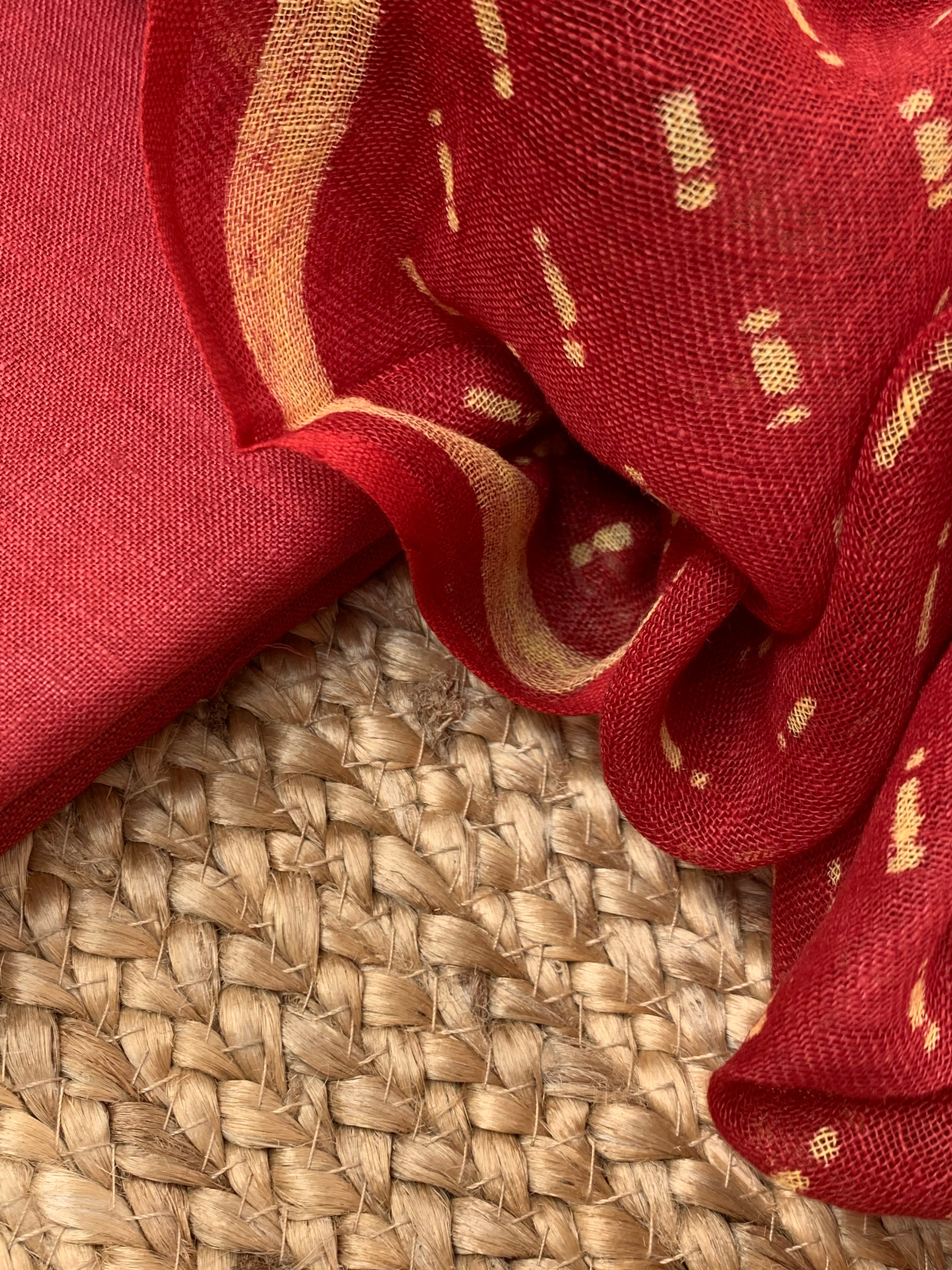 Handcrafted Linen Kurta Dupatta Set