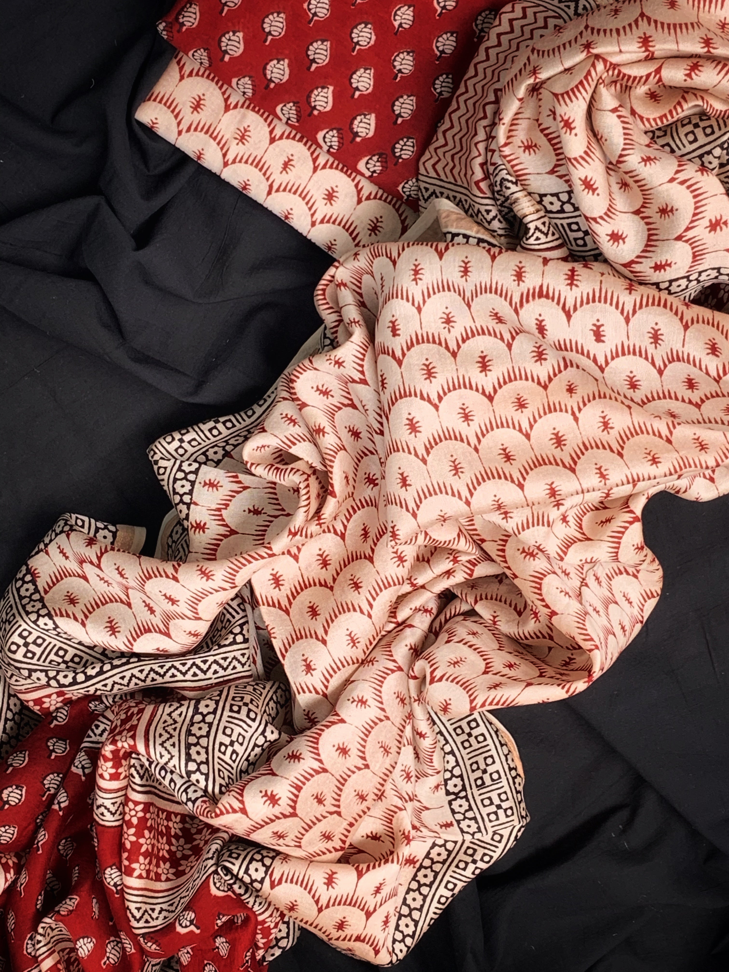 Handblock Chanderi Bagh Suit