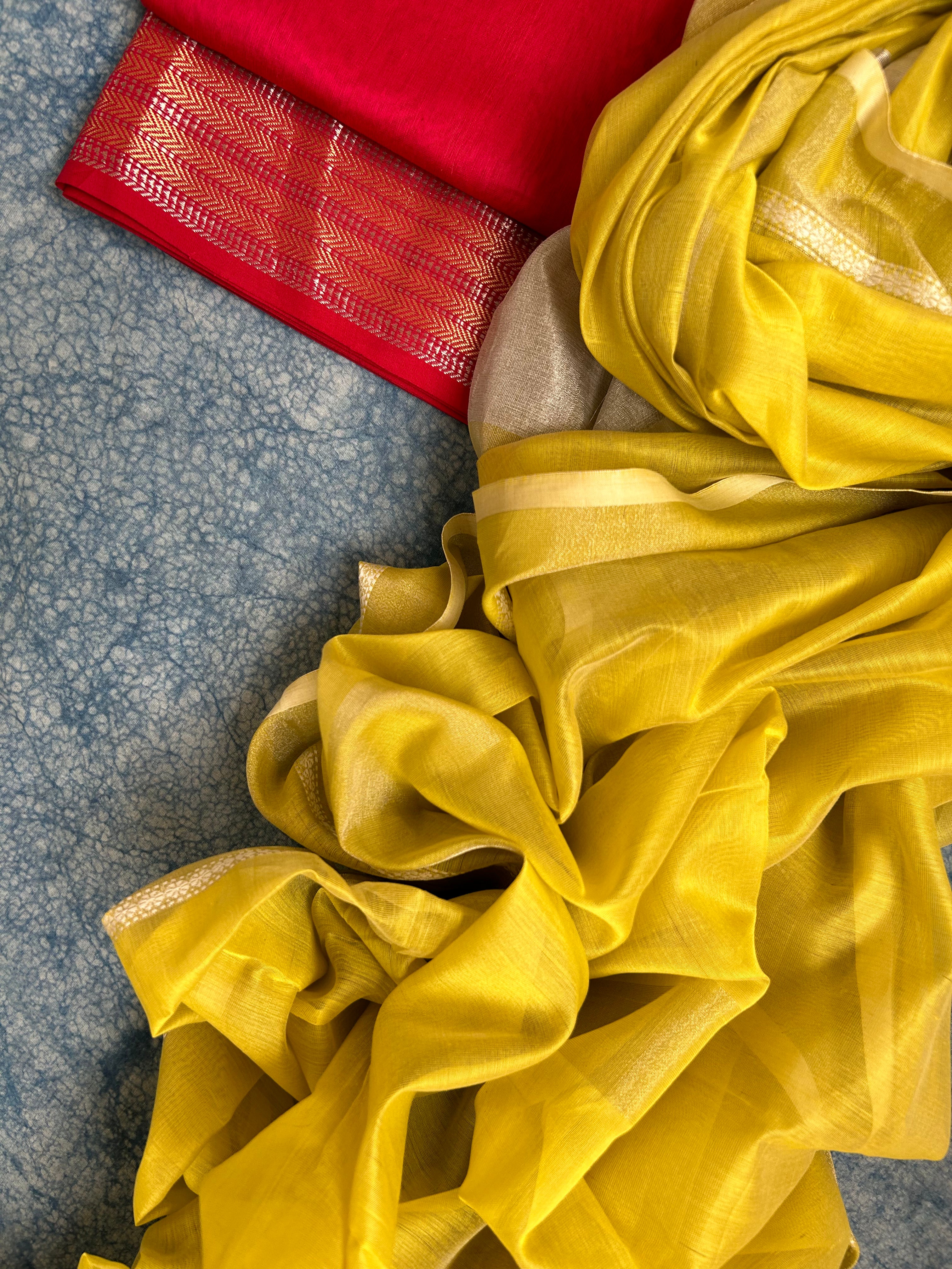 Handwoven Maheshwari Kurta Dupatta Set
