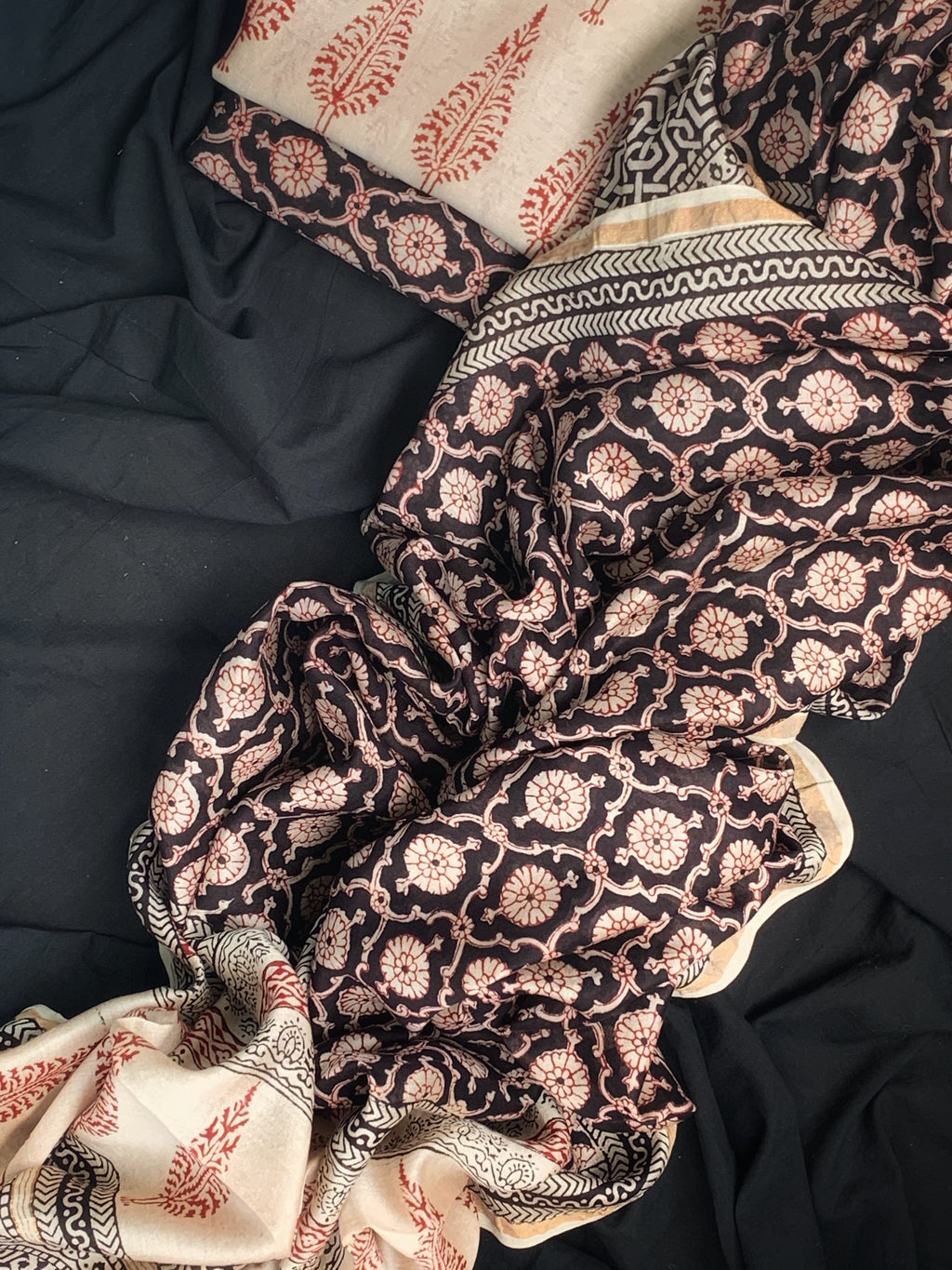 Handblock Chanderi Bagh Suit