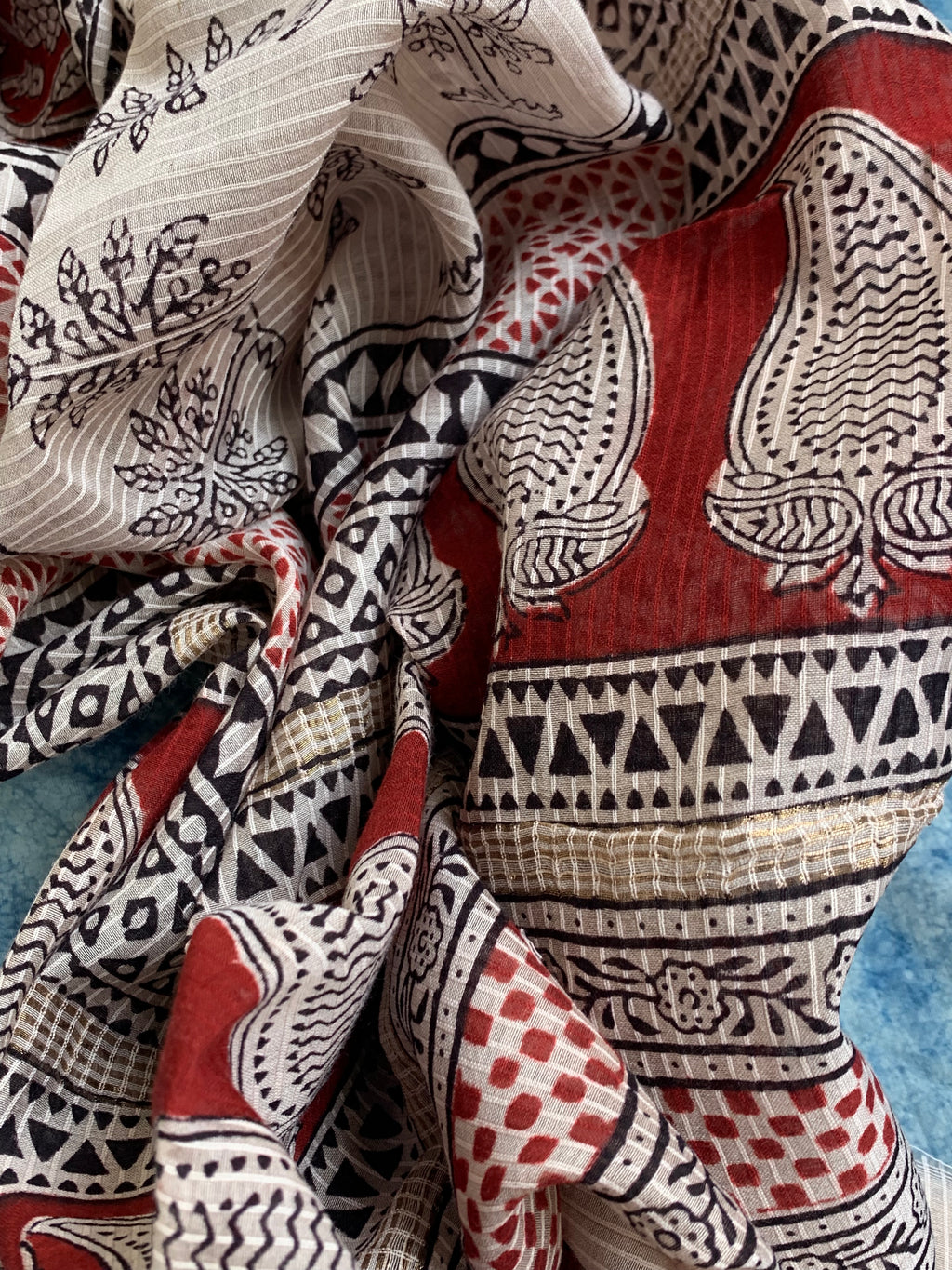 Handblock Maheshwari Bagh Suit
