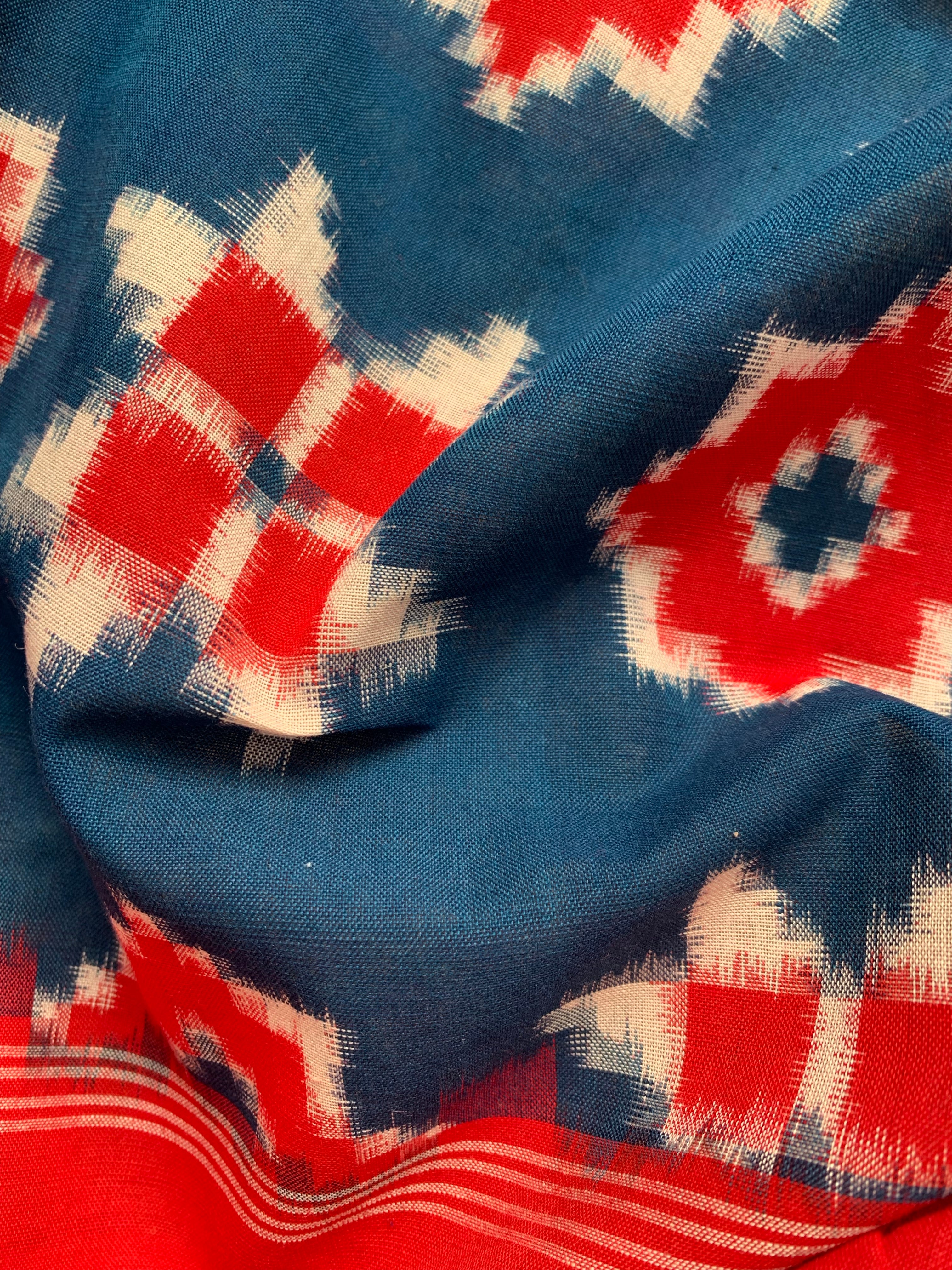 Handwoven Double Ikat Kurta  Dupatta set