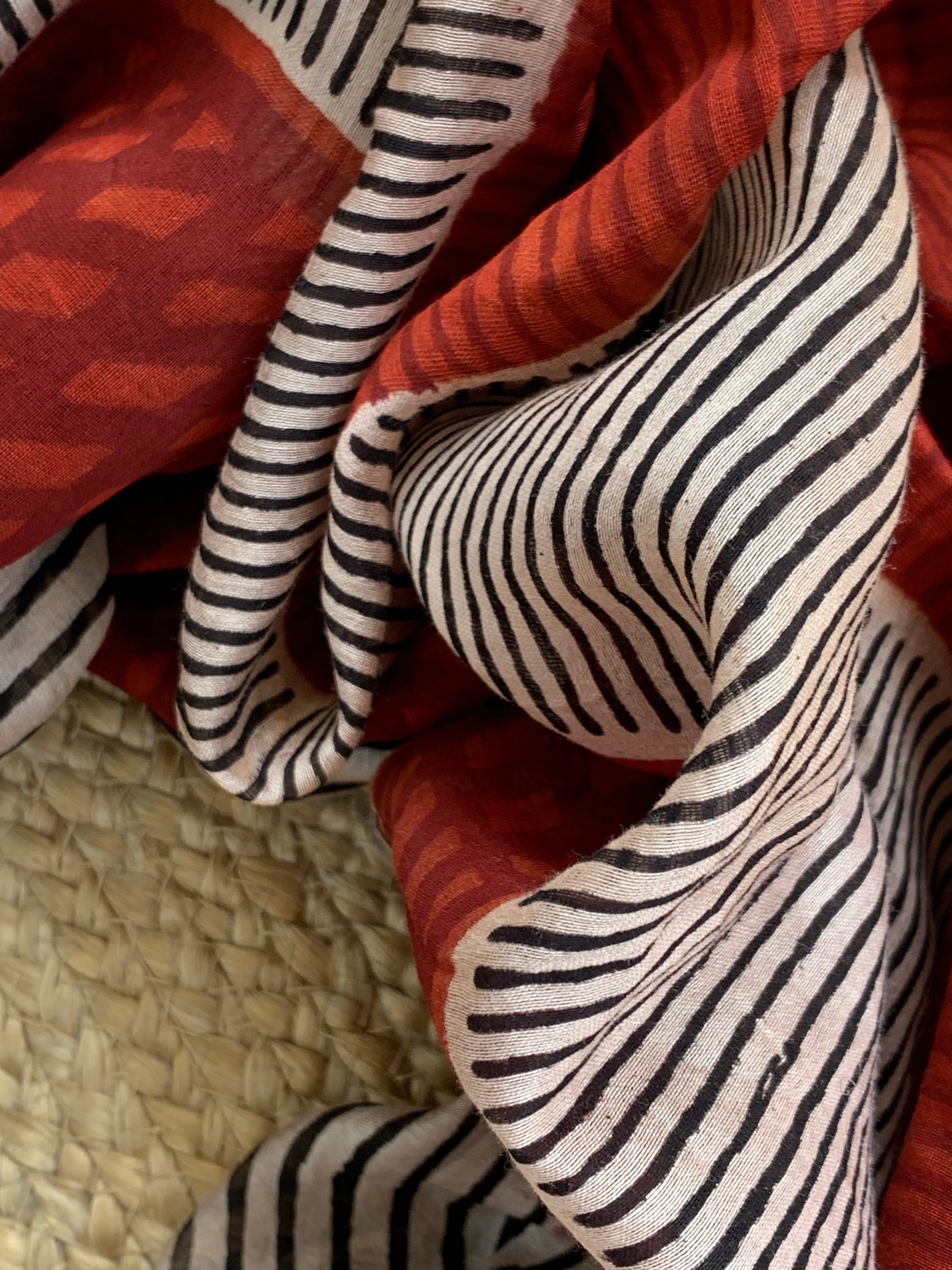 Handblock Cotton Chanderi Suit