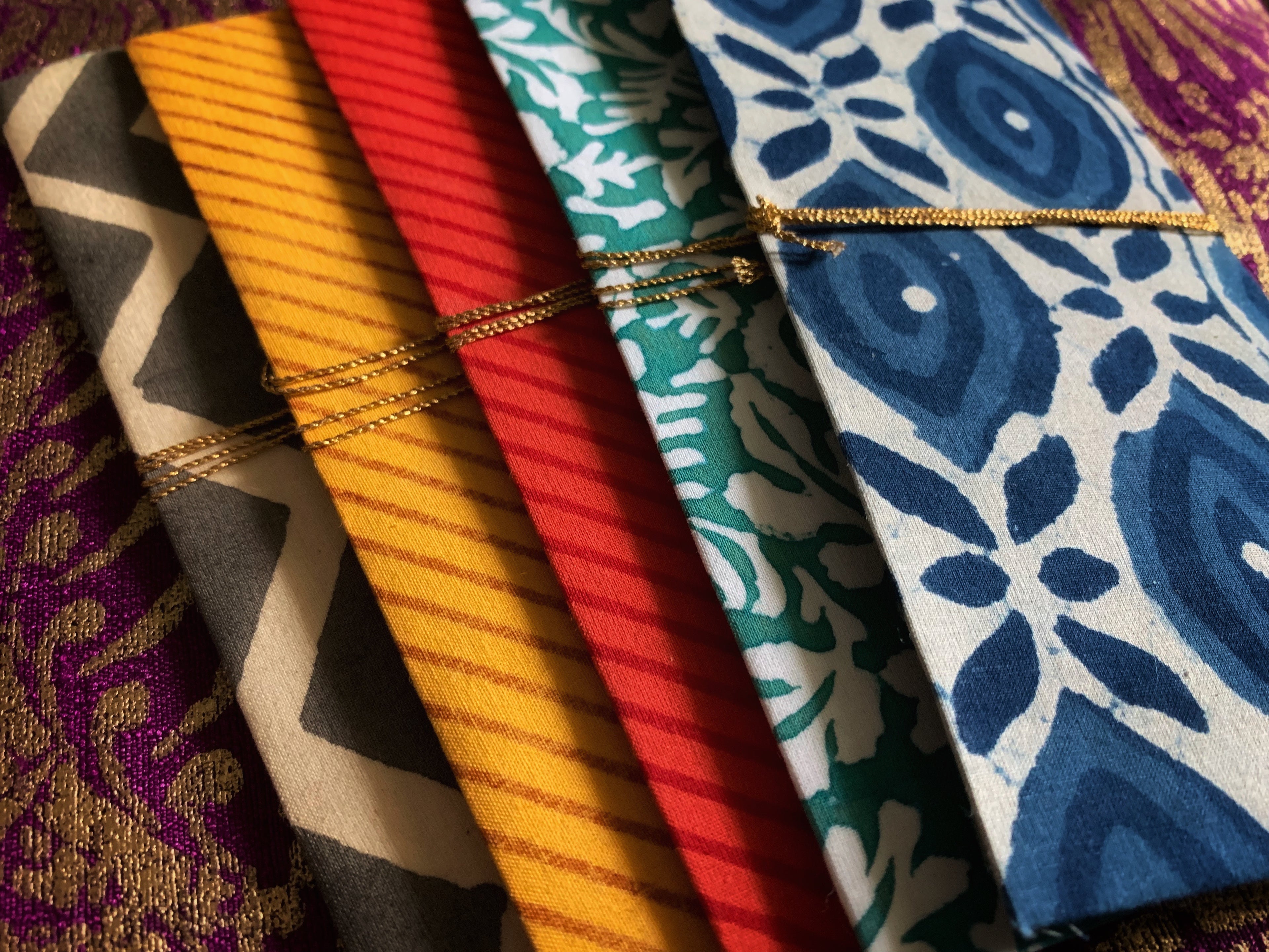 Block Print Fabric Envelope (Set of 5)