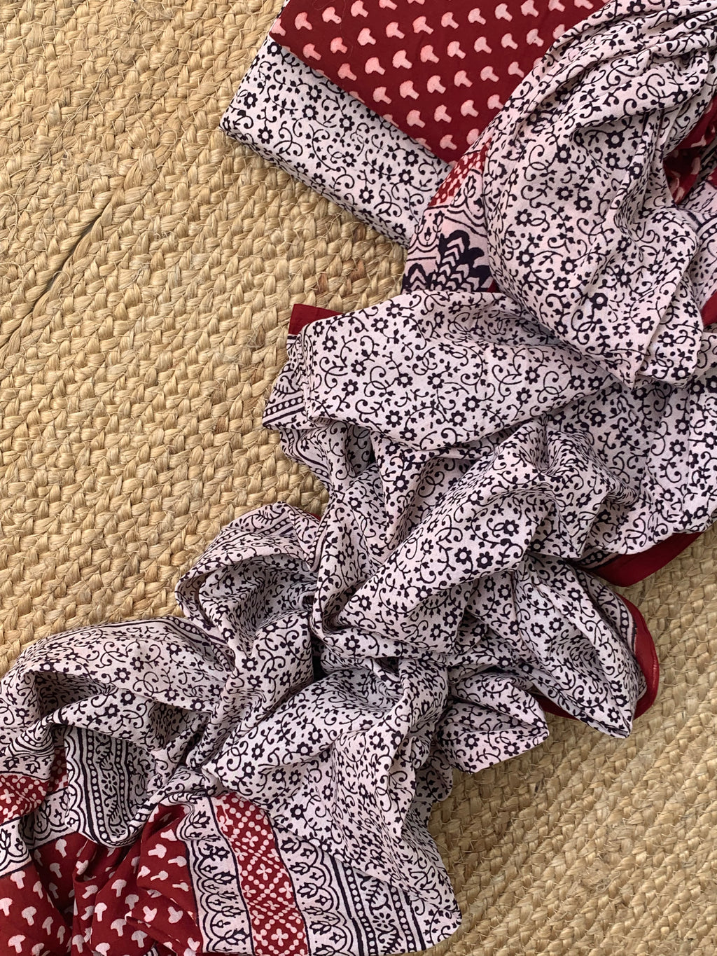 Natural Dyed Bagh Block Print Cotton Suit