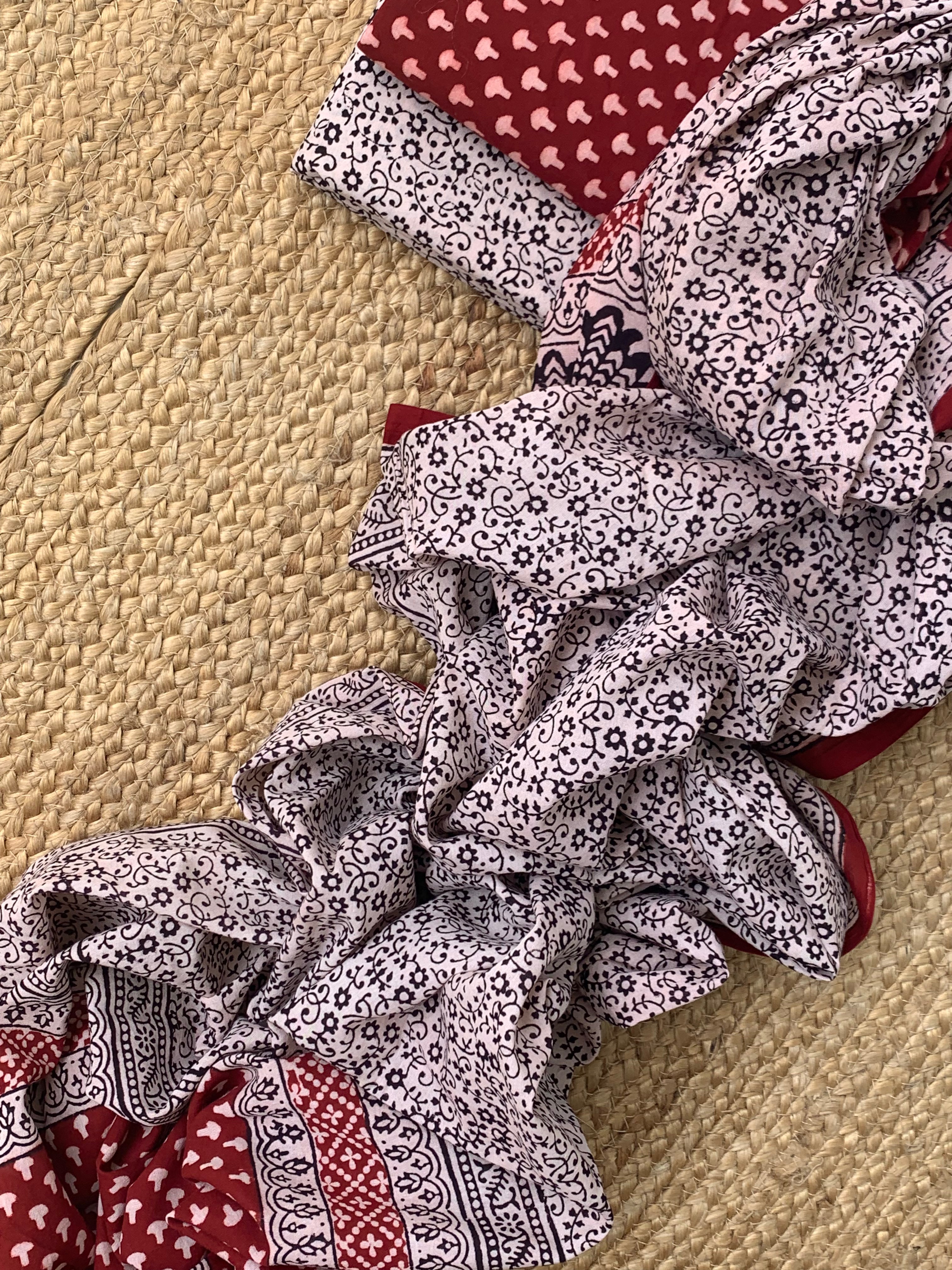 Natural Dyed Bagh Block Print Cotton Suit
