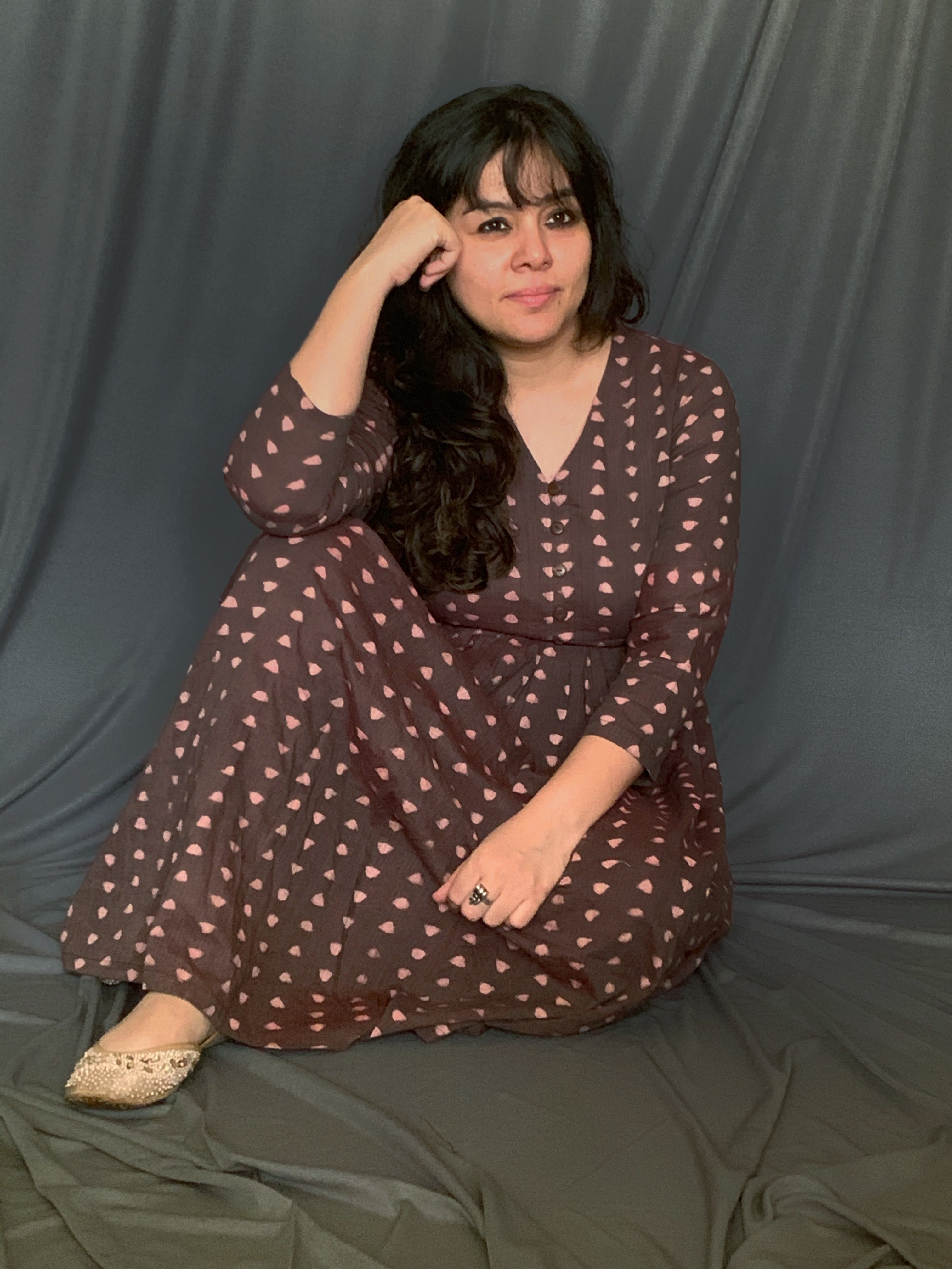 Handcrafted Bagru Midi Dress