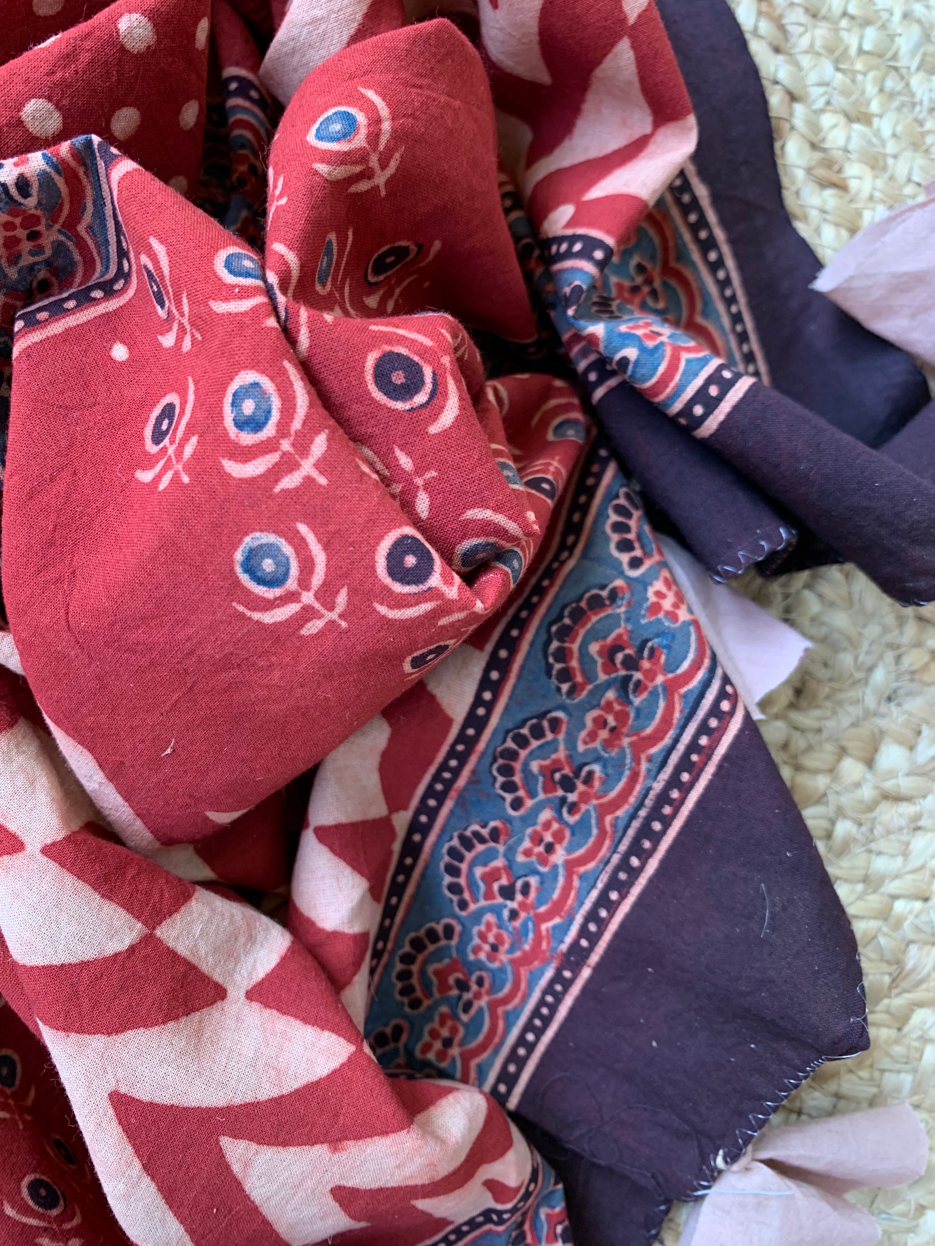 Natural Dyes Handblock Ajrakh Cotton Suit