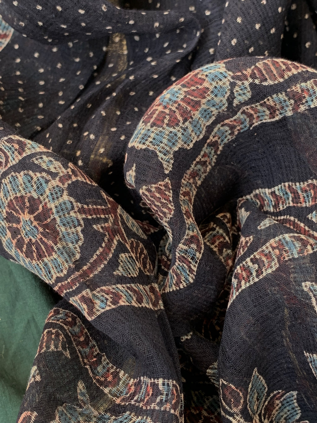 Handblock Ajrakh Cotton Kota Suit