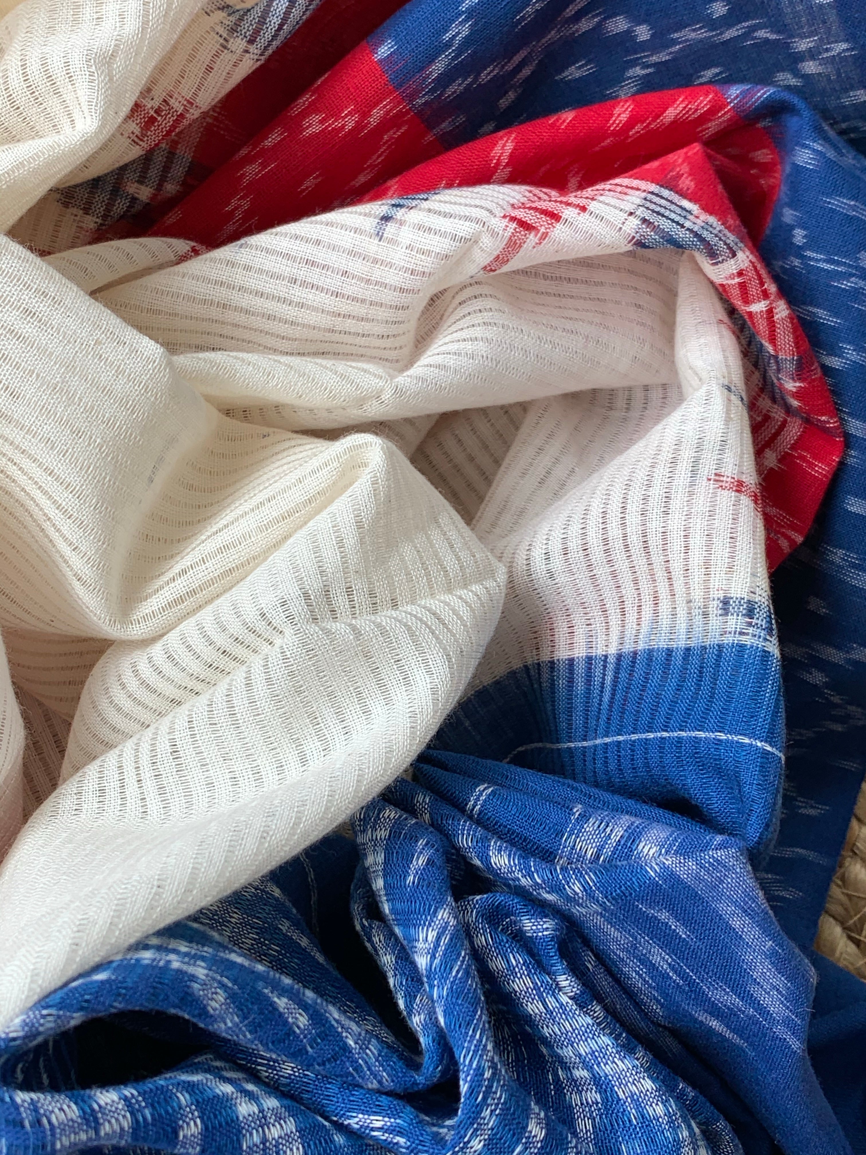 Handwoven Double Ikat Kurta  Dupatta set