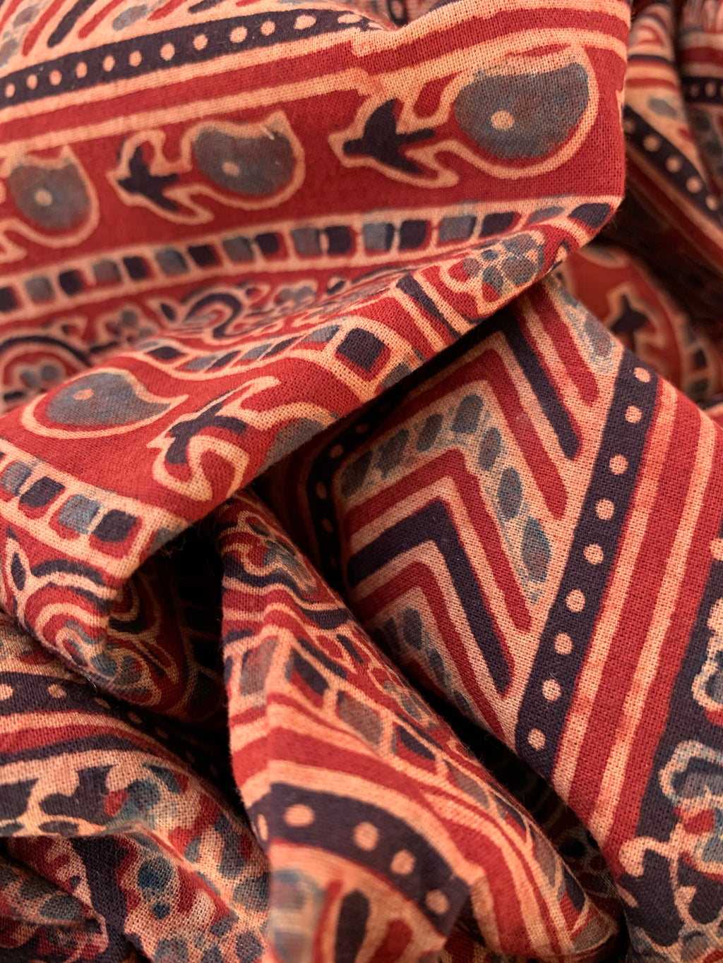 Handblock Ajrakh Dupatta