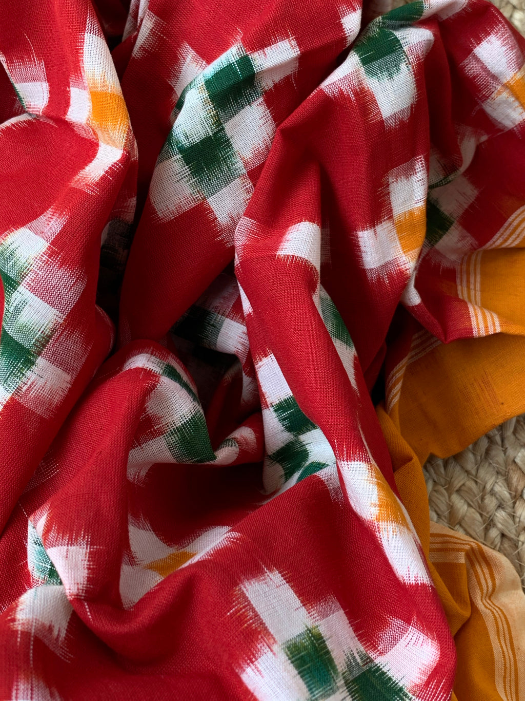 Handwoven Double Ikat Kurta Dupatta Set