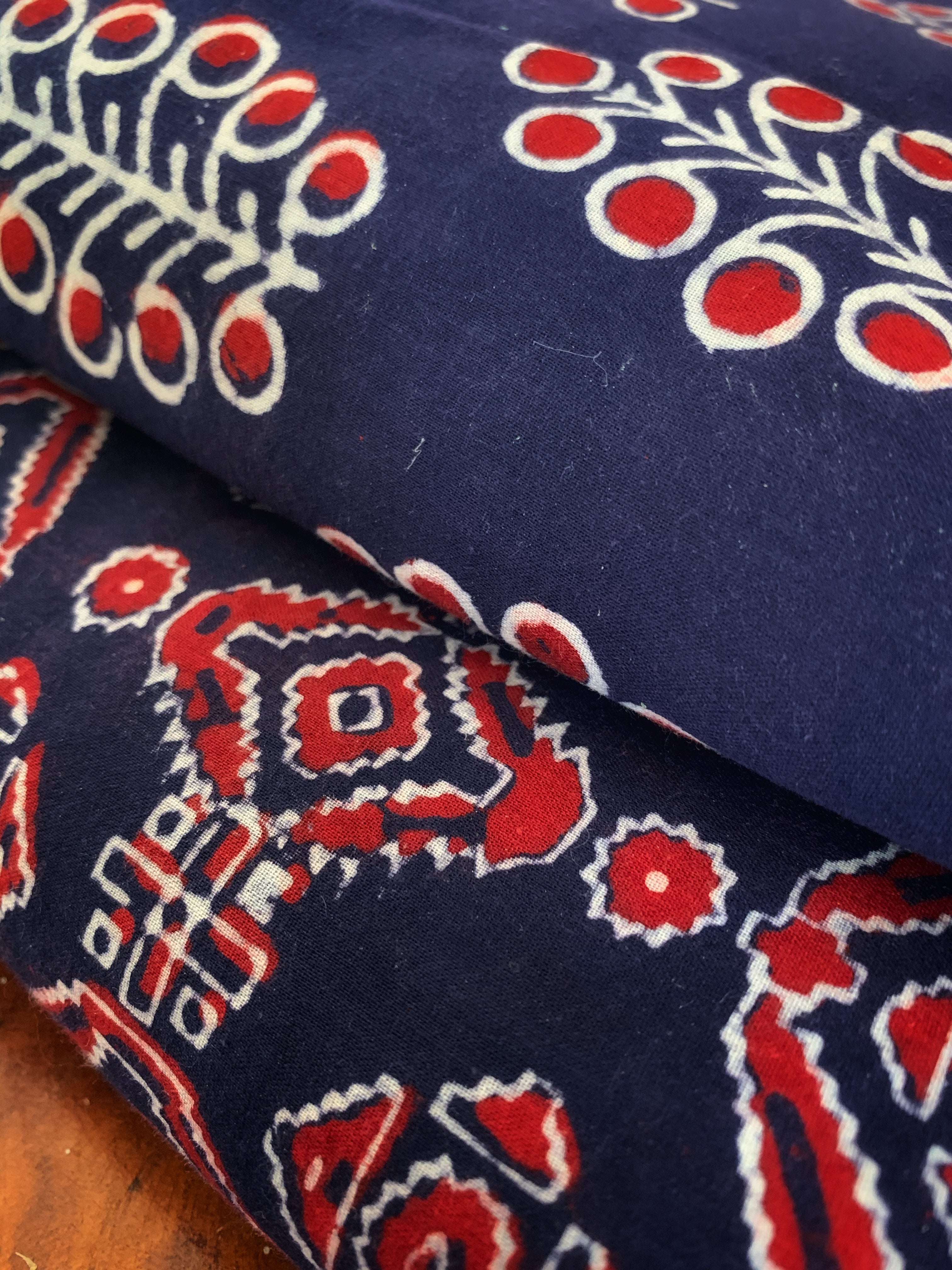 Hand Block Printed Cotton Kurta Bottom Set