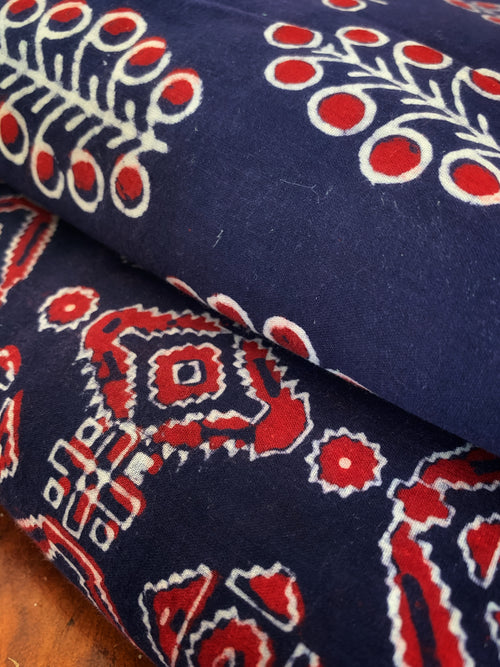 Hand Block Printed Cotton Kurta Bottom Set