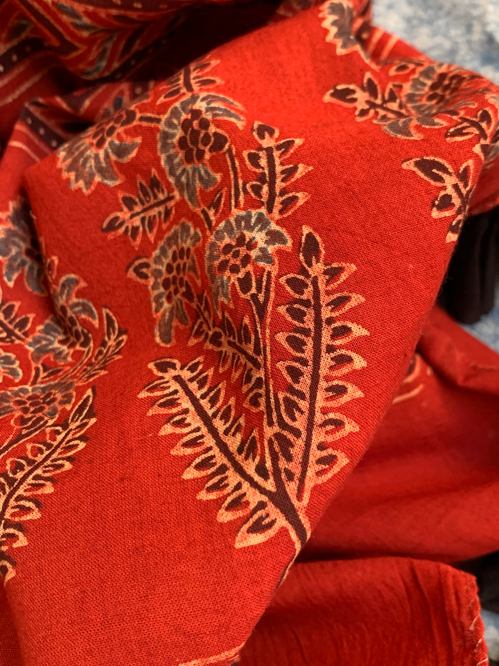 Natural Dyes Handblock Ajrakh Cotton Suit