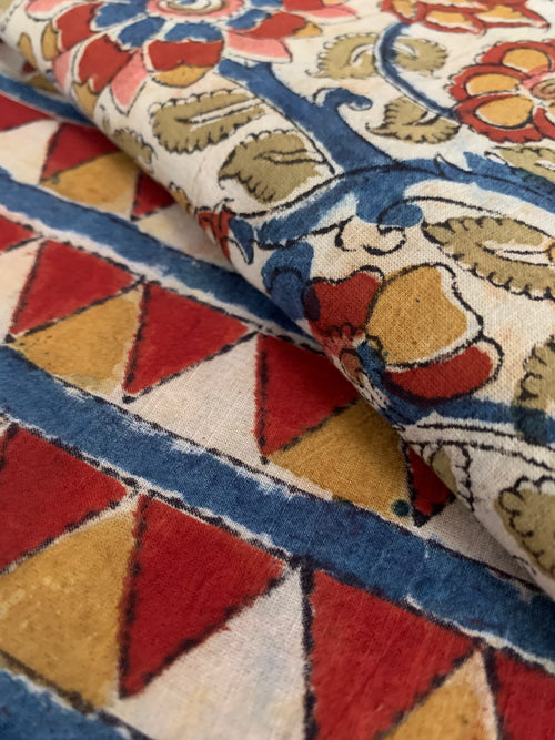 Hand Block Printed Kalamkari Natural Dyed Kurta Bottom Set