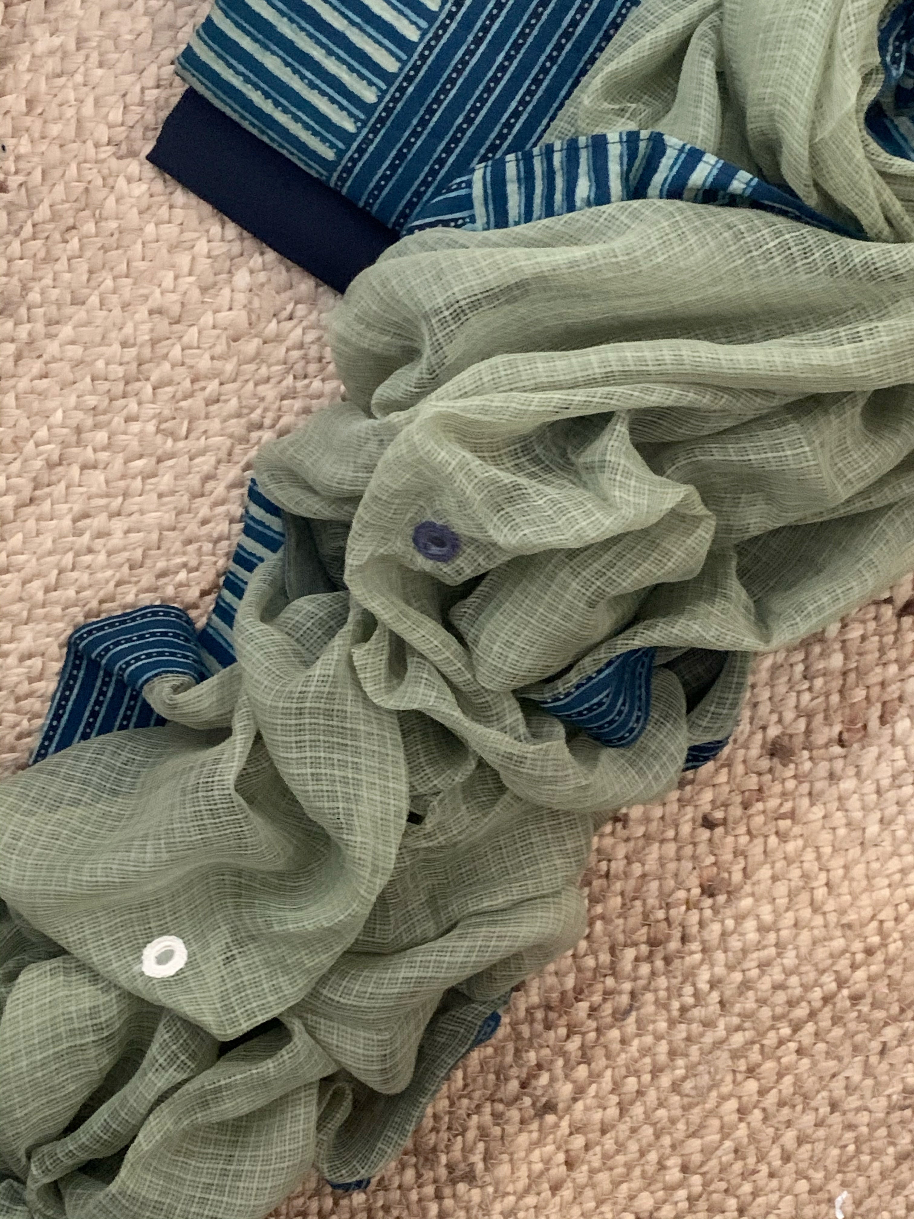 Handblock Ajrakh Cotton Kota Suit