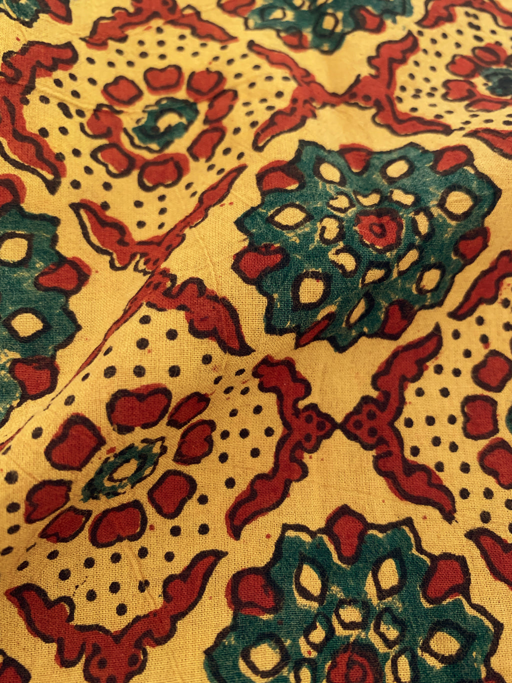 Hand Block Printed Ajrakh Natural Dyed Cotton Fabric Kurta Bottom Set