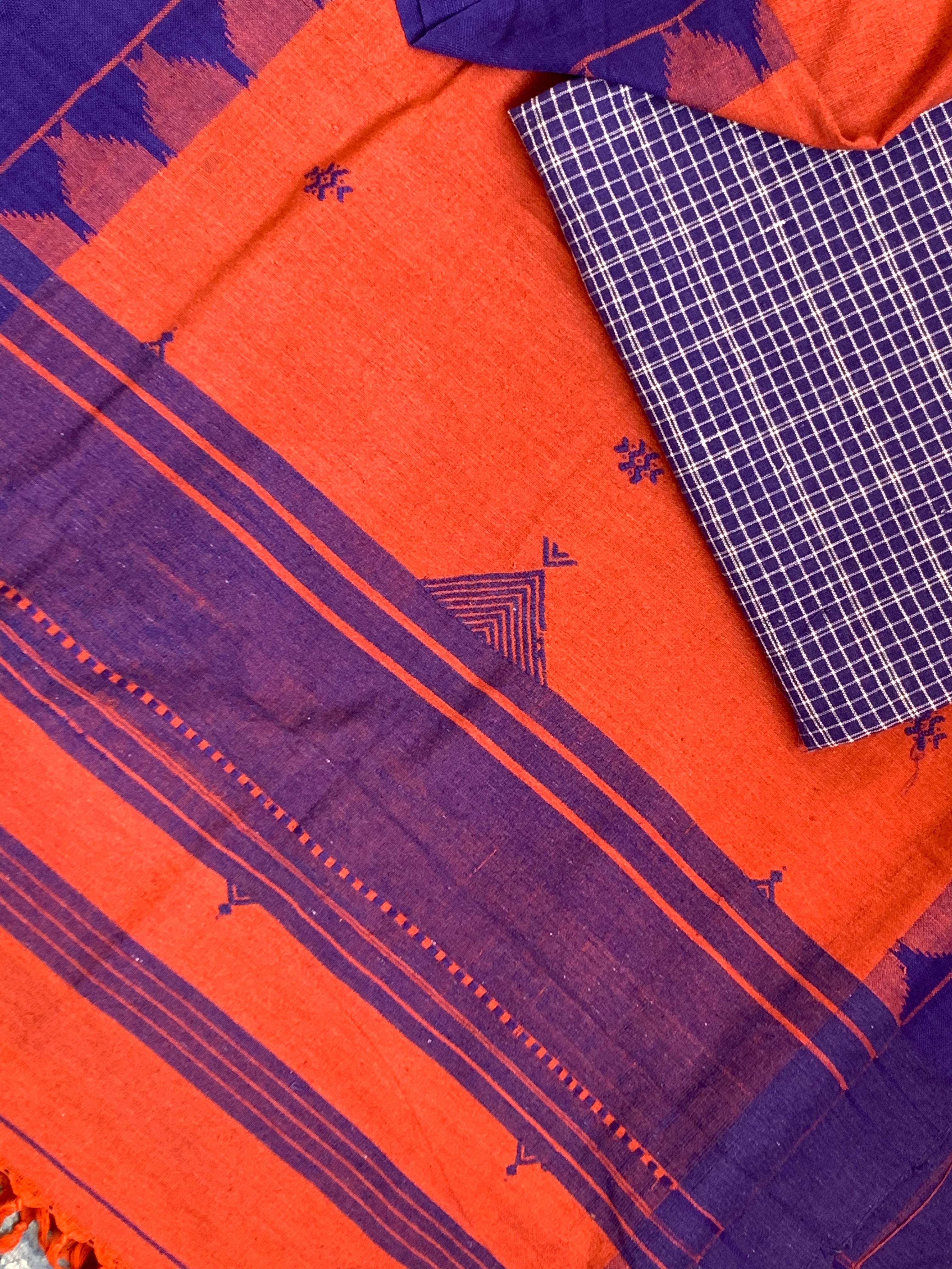 Handspun Handwoven Kotpad Kurta Dupatta Set