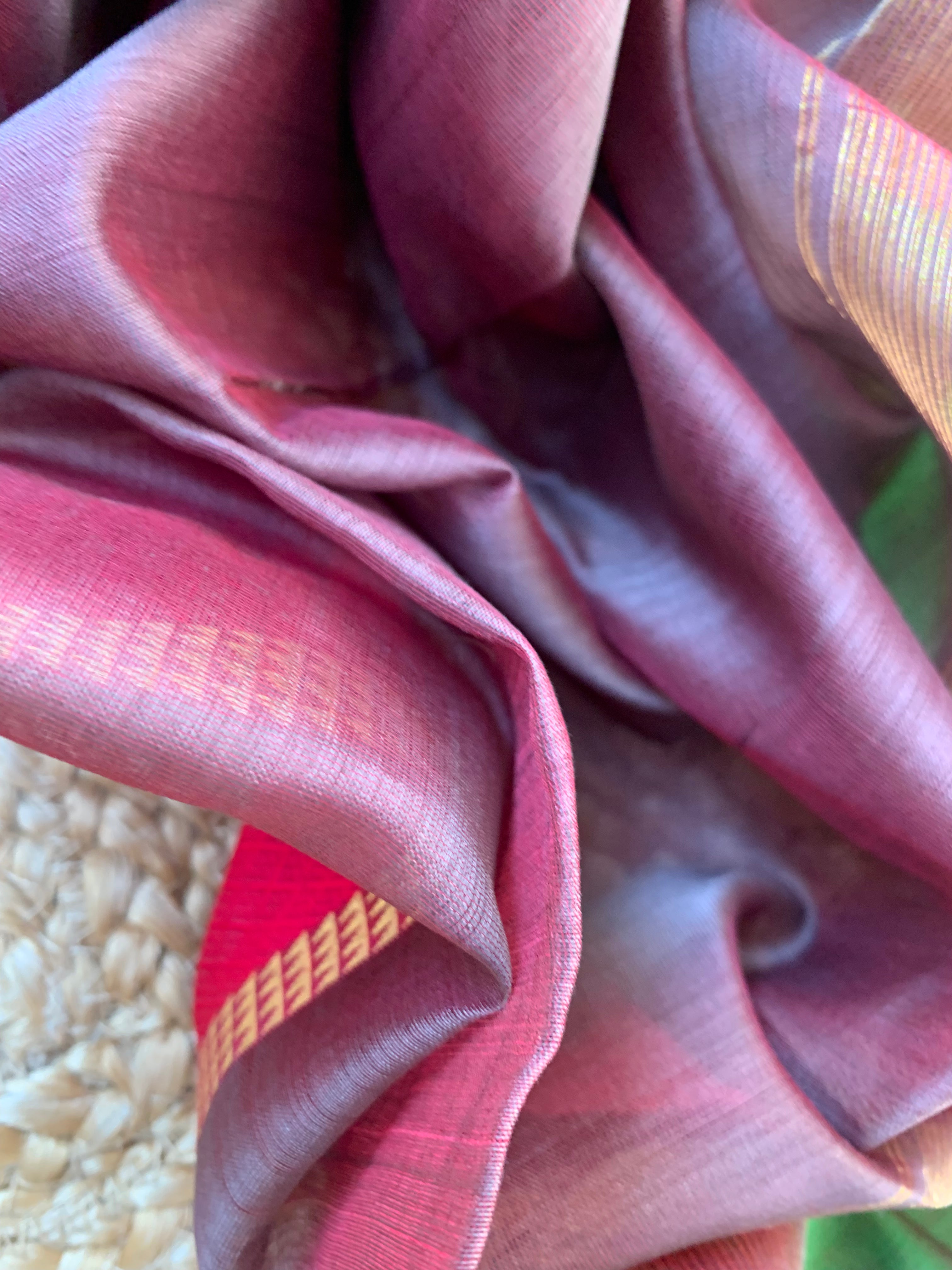 Handwoven Maheshwari Kurta dupatta set