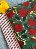 Hand Block Printed Azo free Dyed Cotton 2.5m