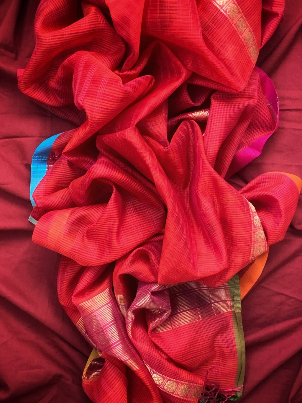 Handwoven Maheshwari Kurta dupatta set