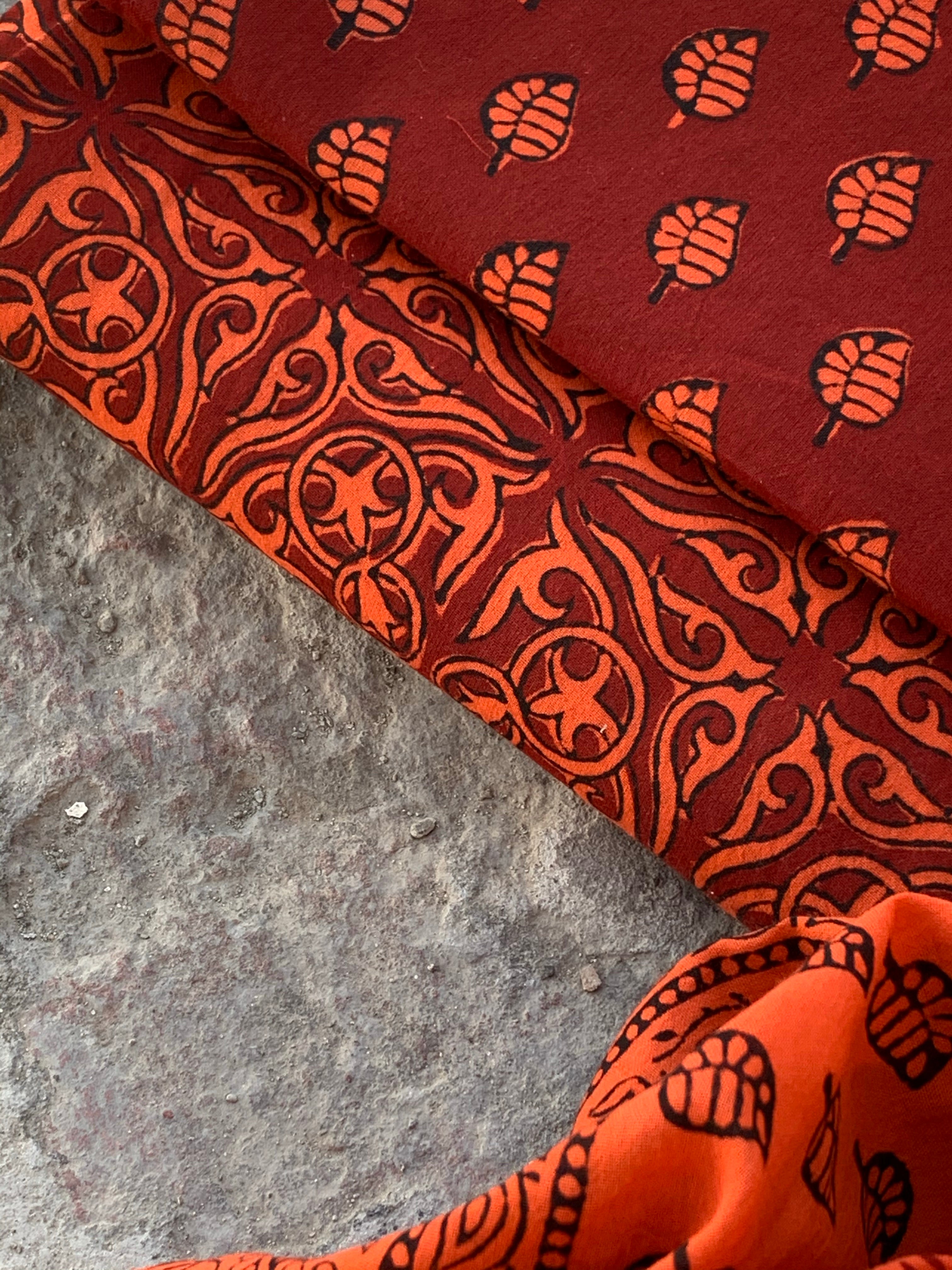 Natural Dyed Bagh Handblock Cotton Suit