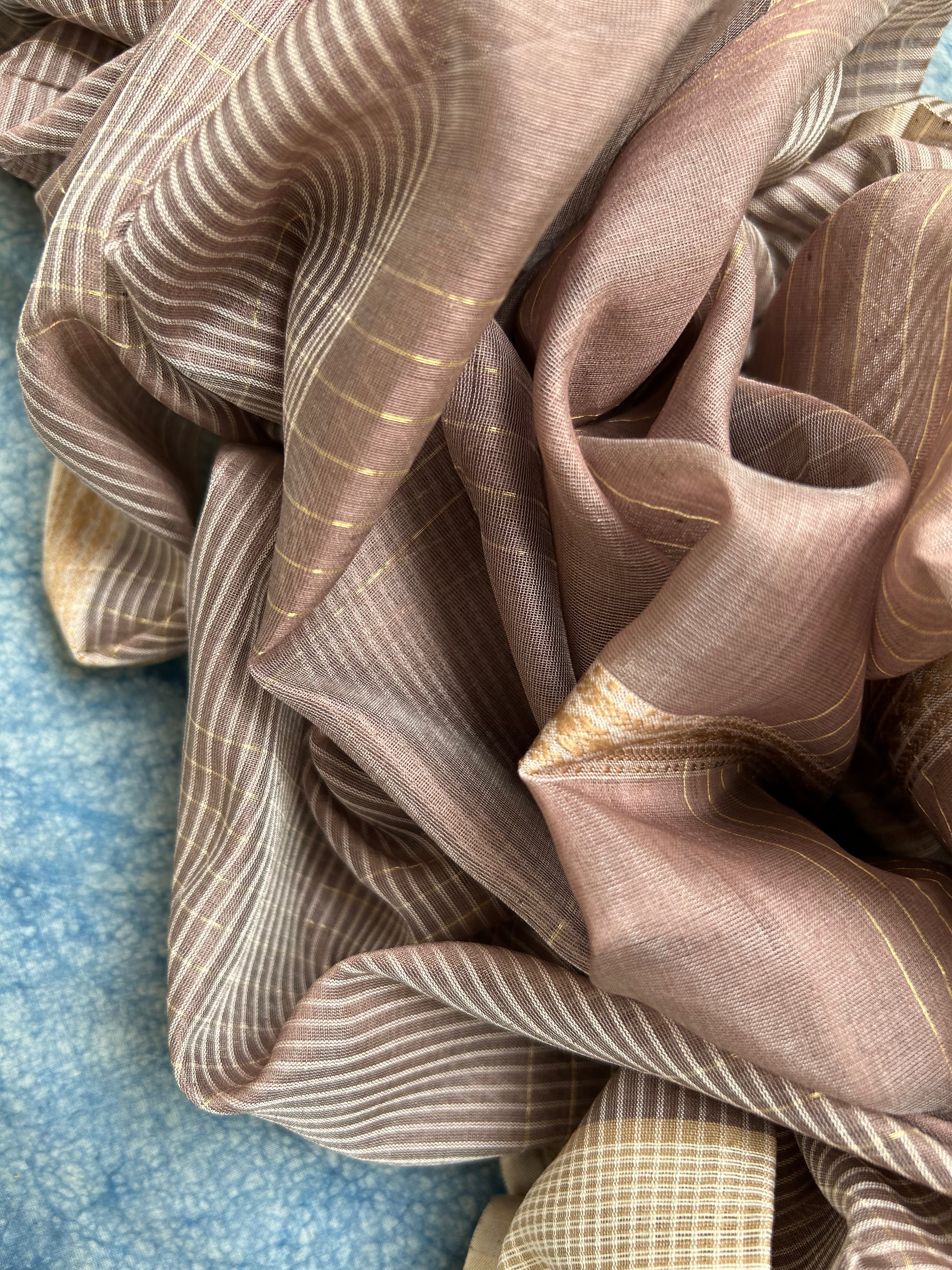 Handwoven Maheshwari Kurta Dupatta Set