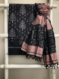 Handwoven Nuapatna Kurta Stole Set