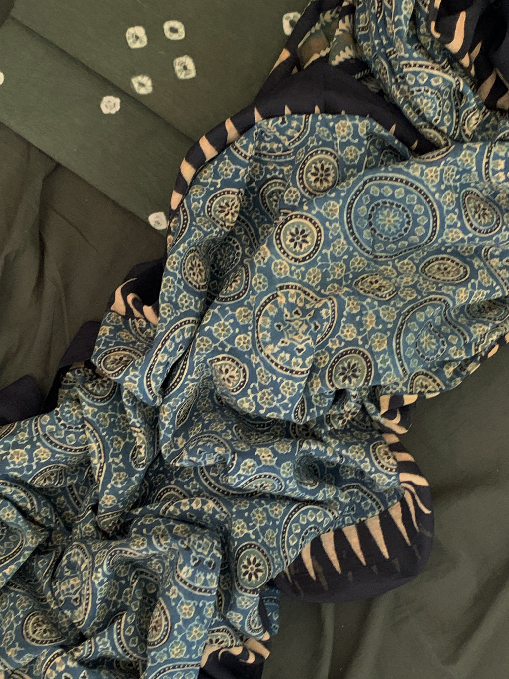 Handcrafted Bandhani Ajrakh Cotton Suit