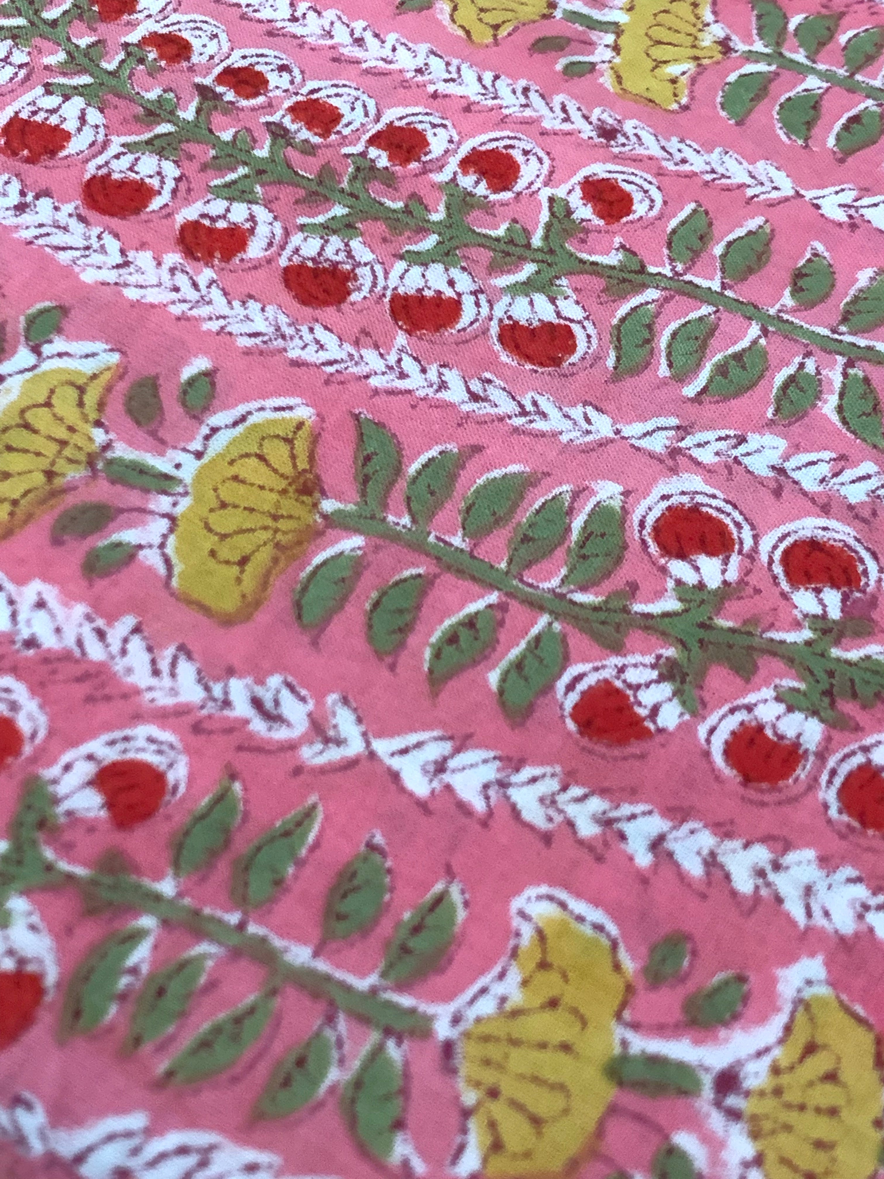 Handblock Cotton Kurta Bottom Set