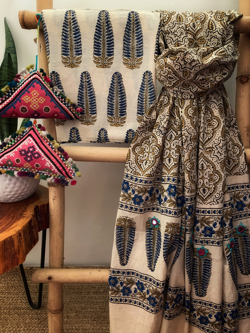 Handcrafted Ajrakh Kurta Dupatta set