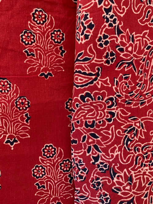 Hand Block Printed Cotton Kurta Bottom Set